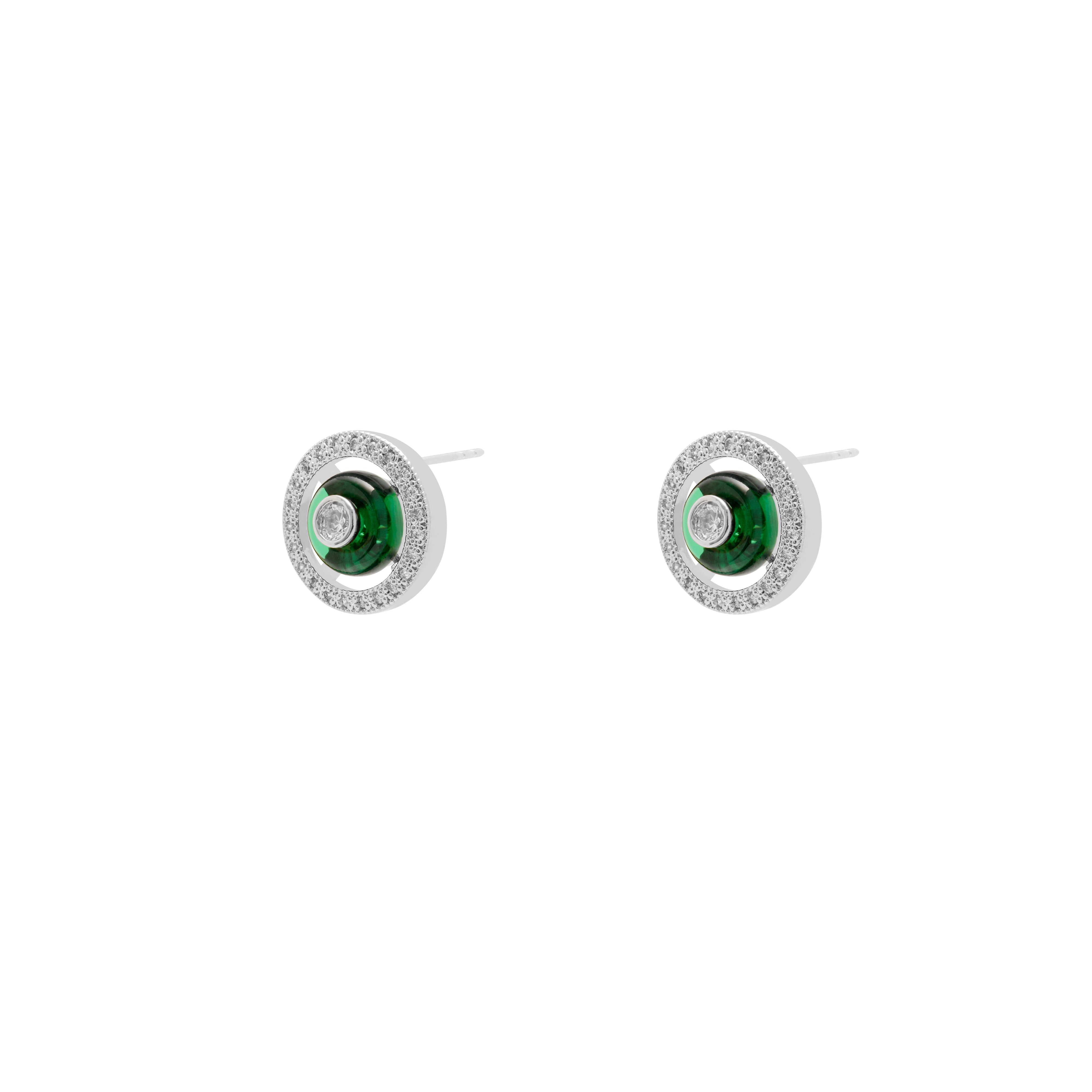 Leilany evil eye crystal studs MEZI