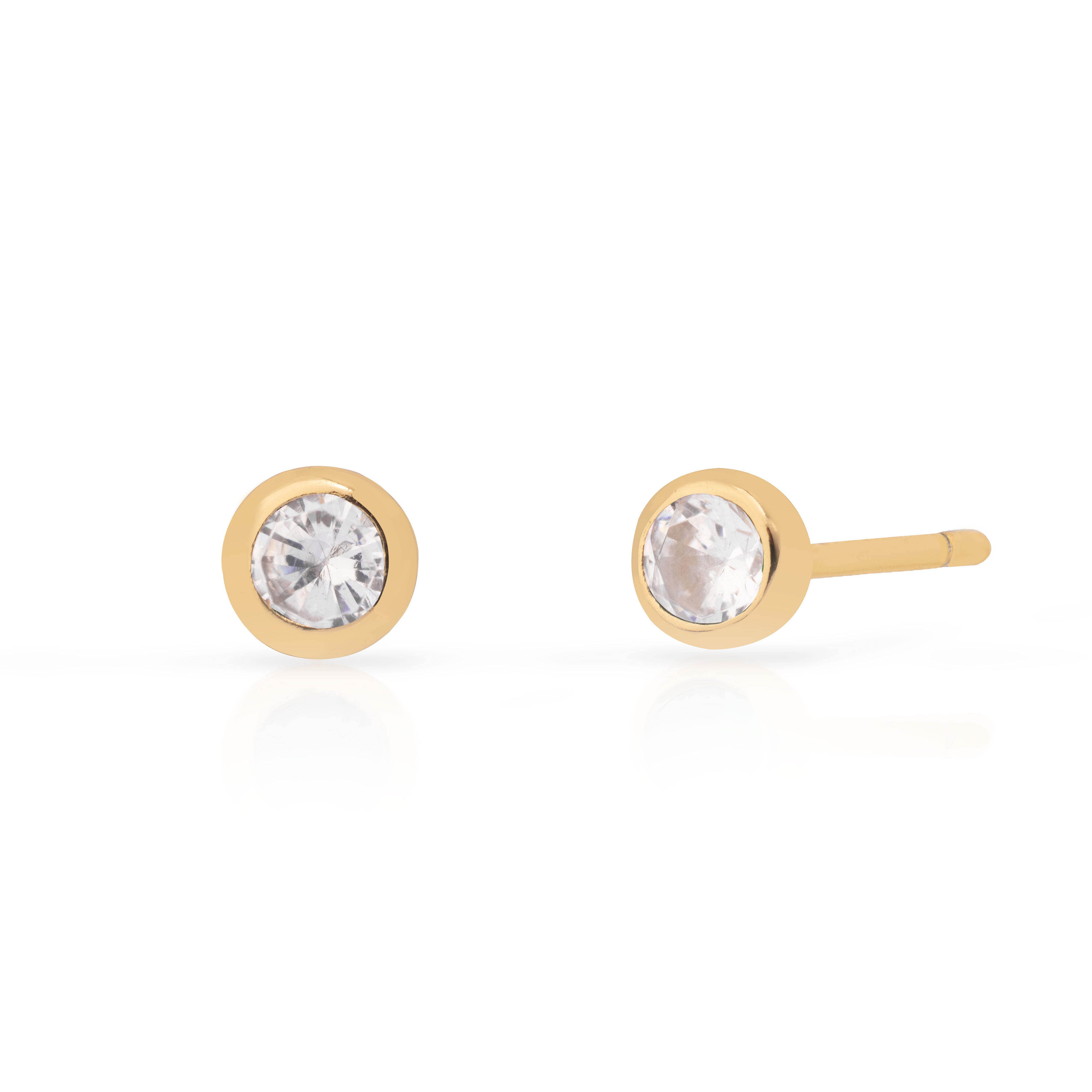 Anya bezel cubic zirconia studs