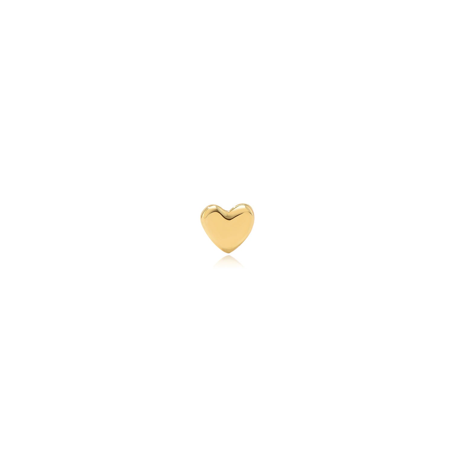 Nimes mini heart 14k gold labret earring