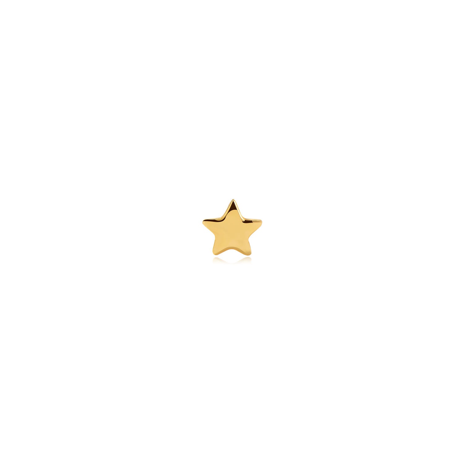 Athens mini star 14k gold labret earring