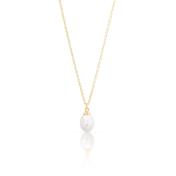 Elma freshwater pearl gold pendant