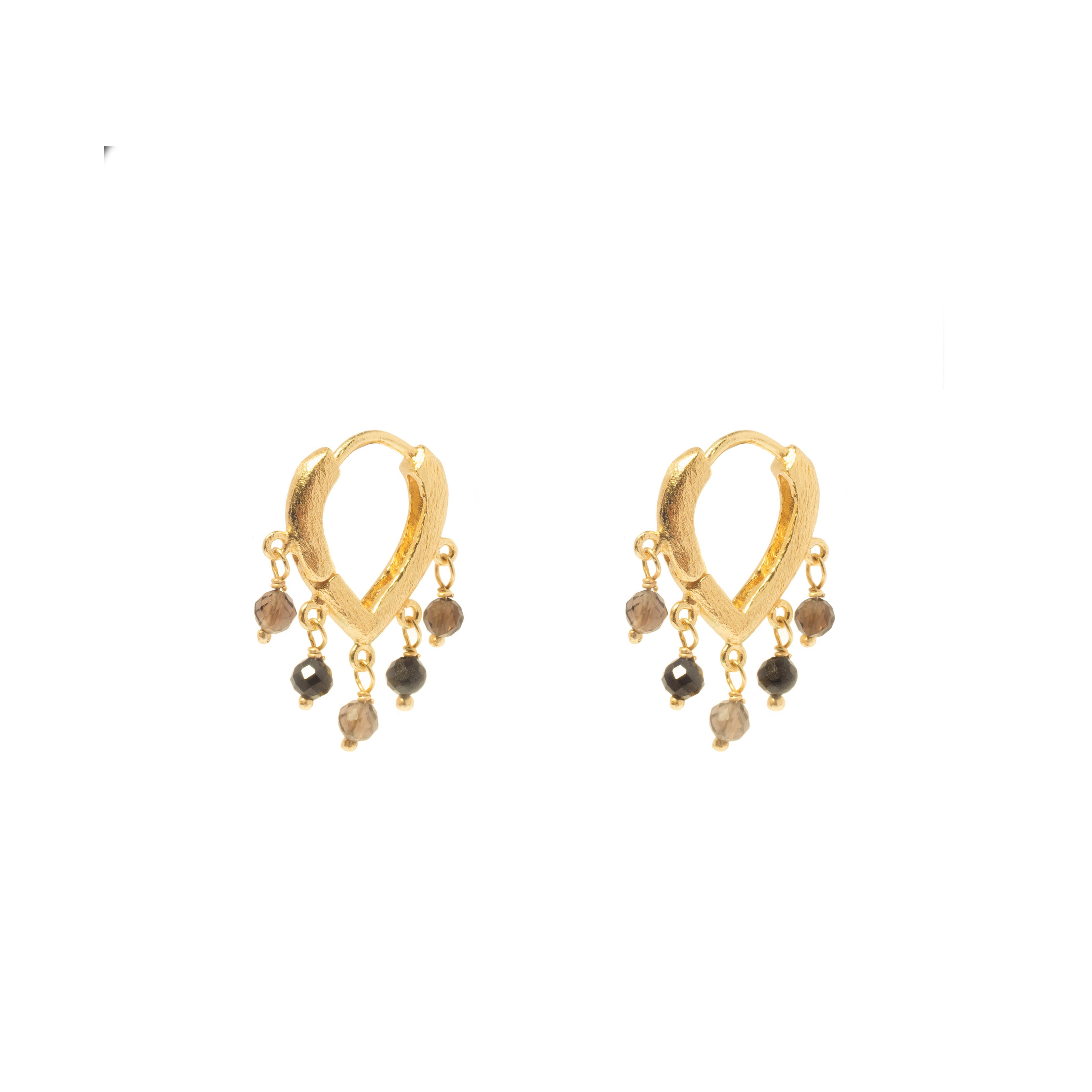 Ferrie semi-precious hoops