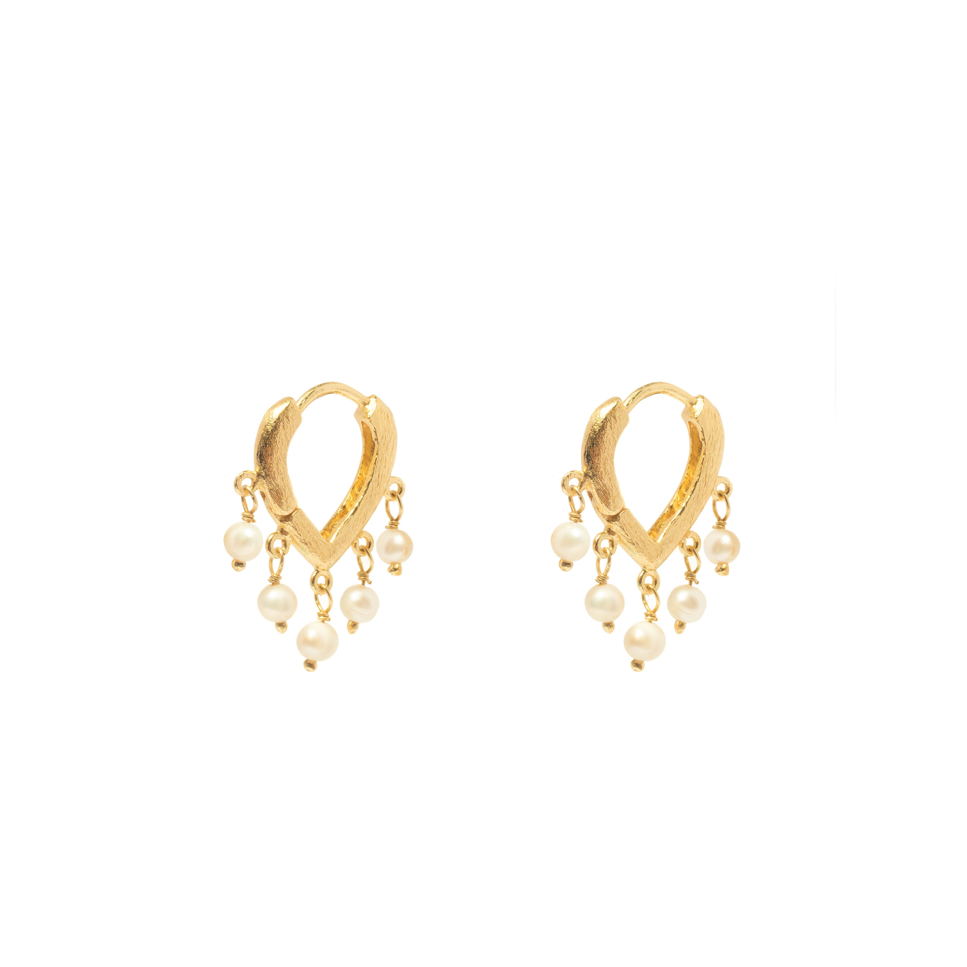 Ferrie semi-precious hoops