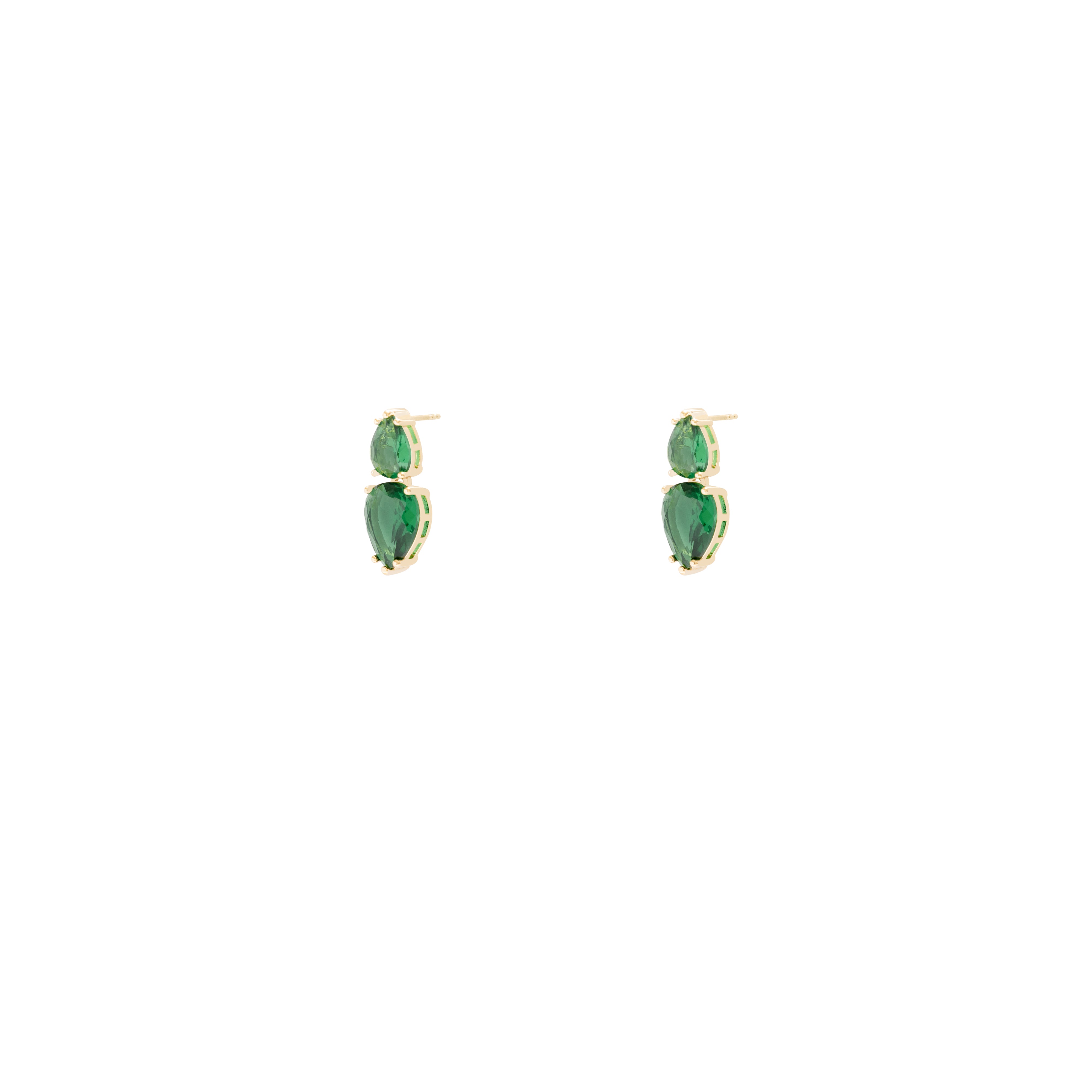 Heline emerald crystal earrings