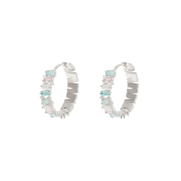 Isha baguette hoop earrings