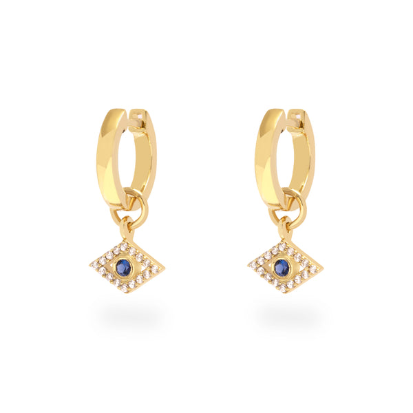 Larina evil eye earrings