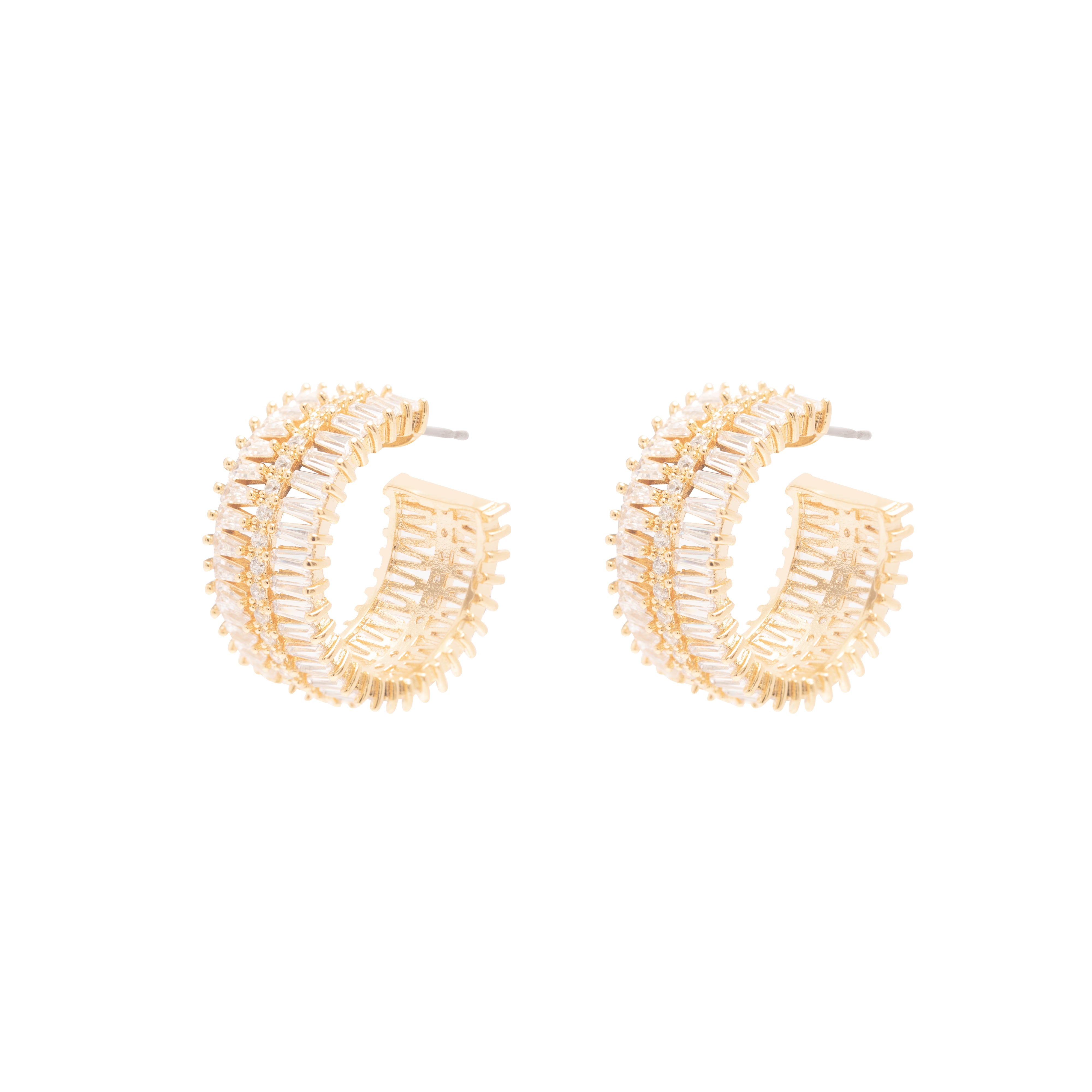 Ramira baguette hoop earrings