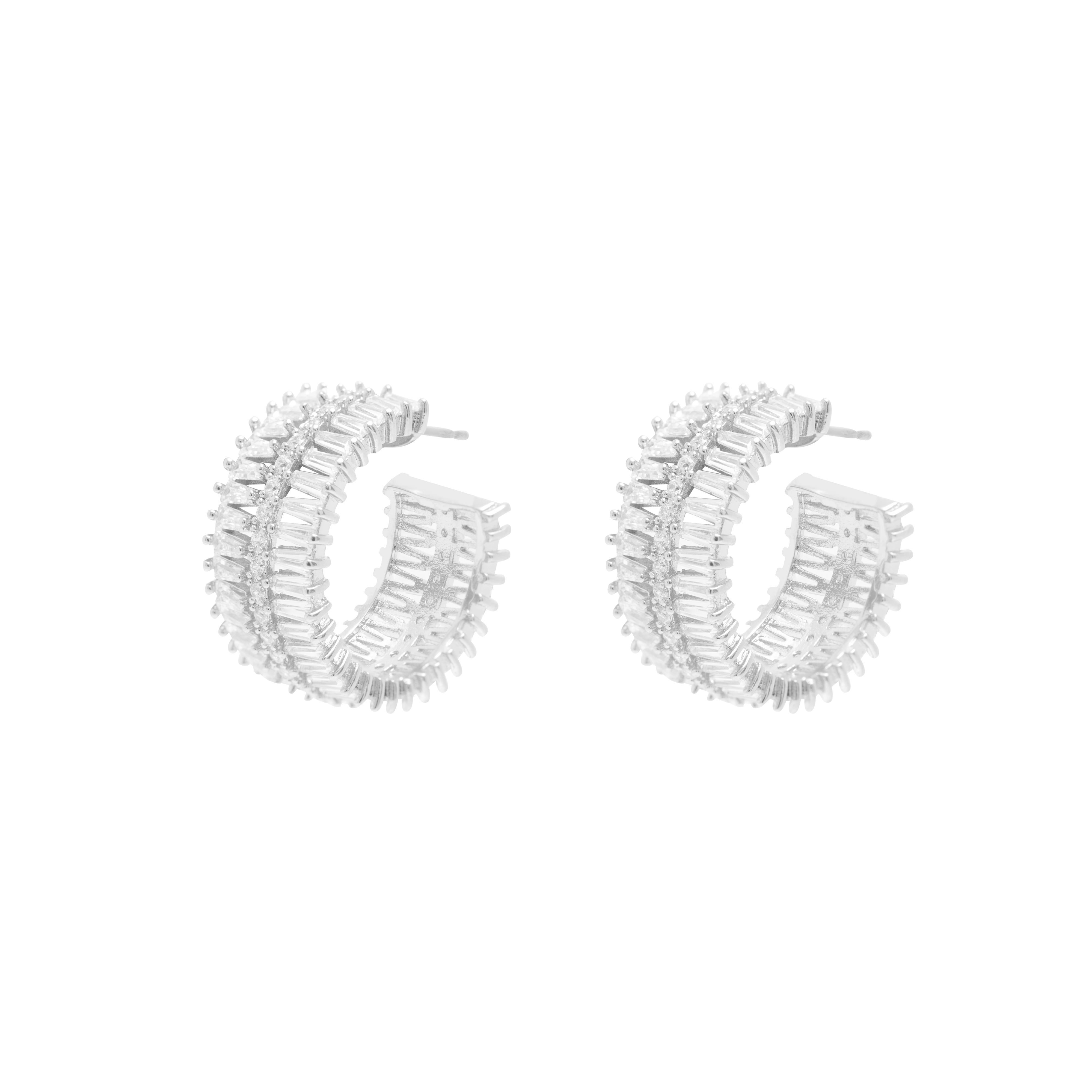 Ramira baguette hoop earrings