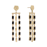 Ratta baguette semiprecious stone earrings