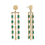 Ratta baguette semiprecious stone earrings