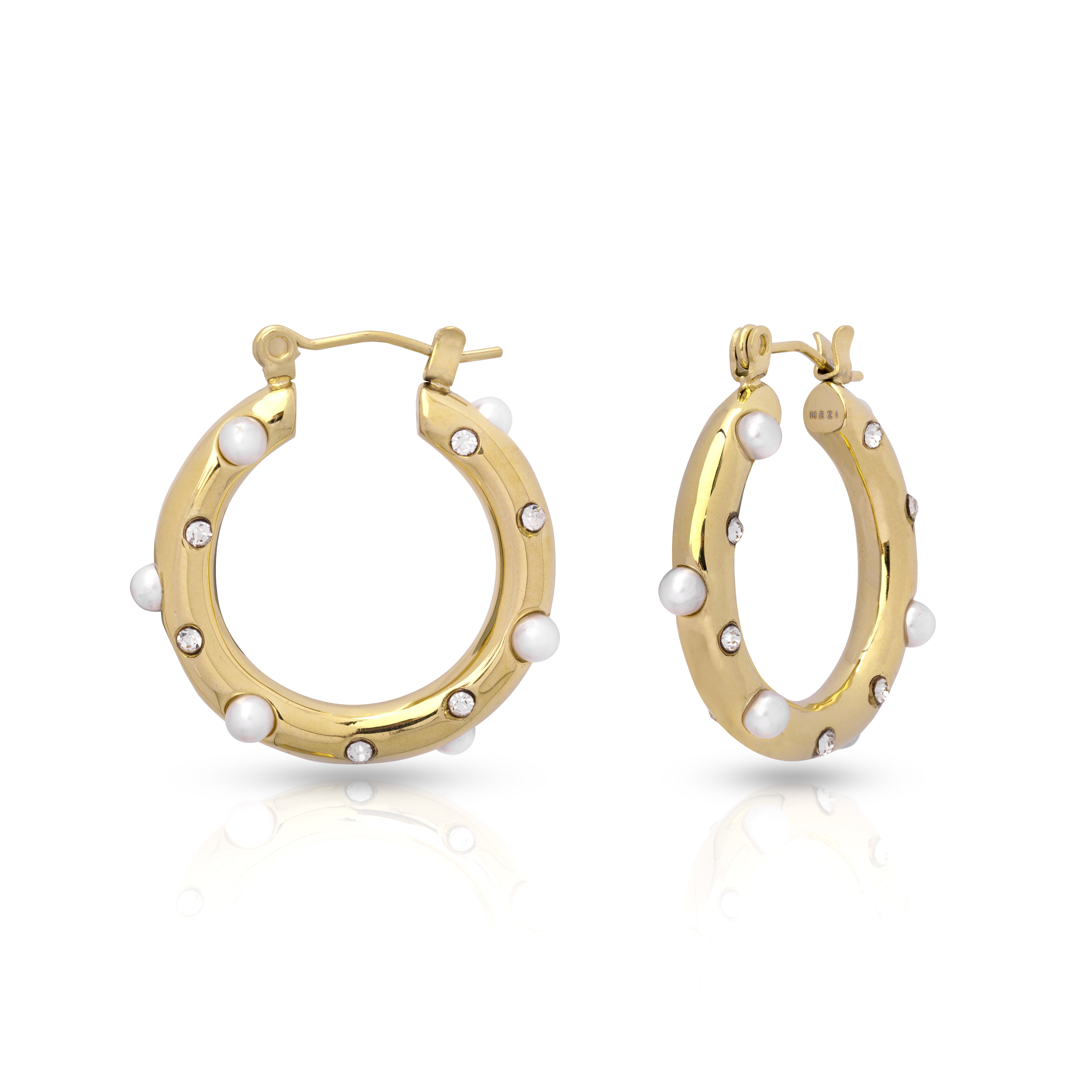 Aros pearl hoop earring