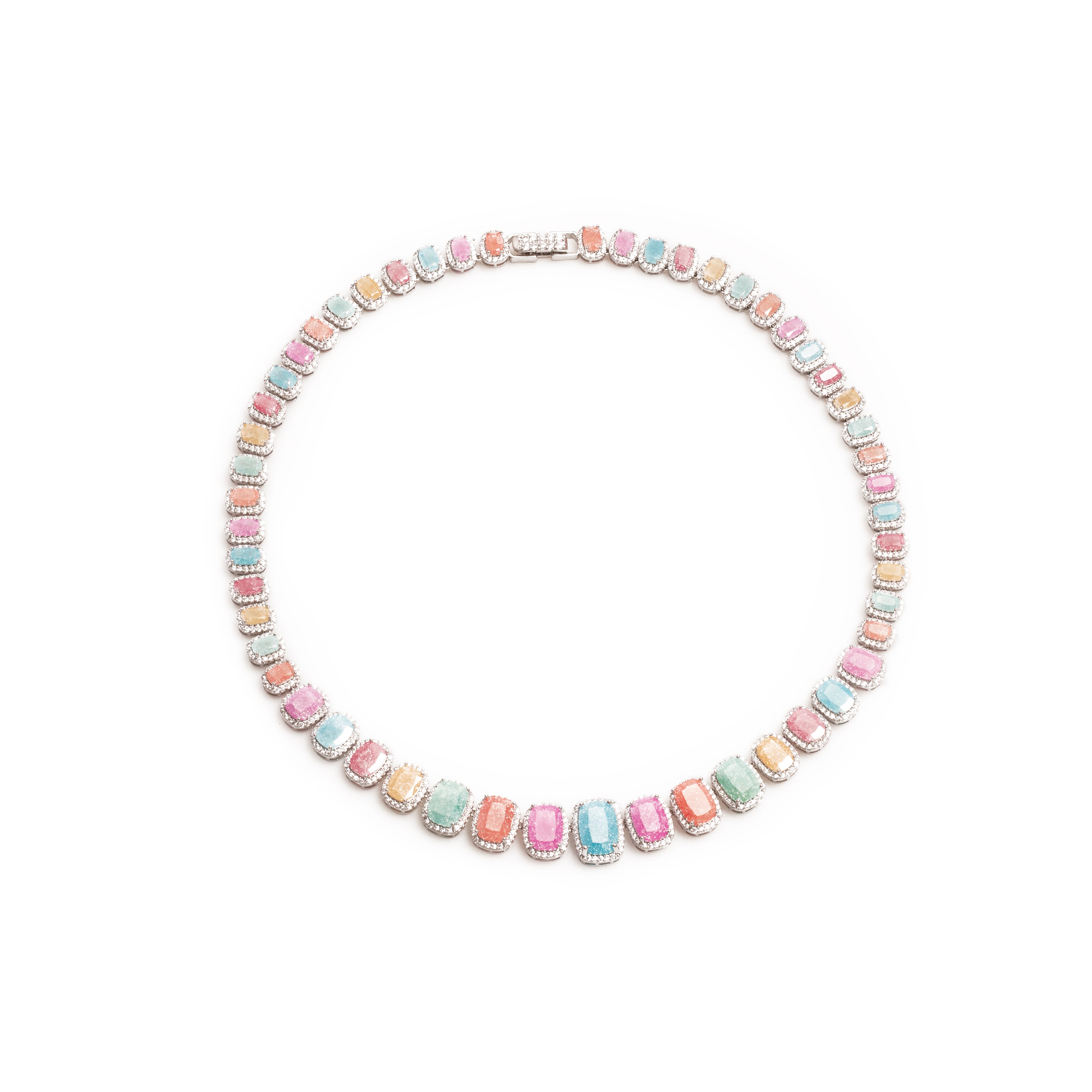 Tamira crystal tennis necklace