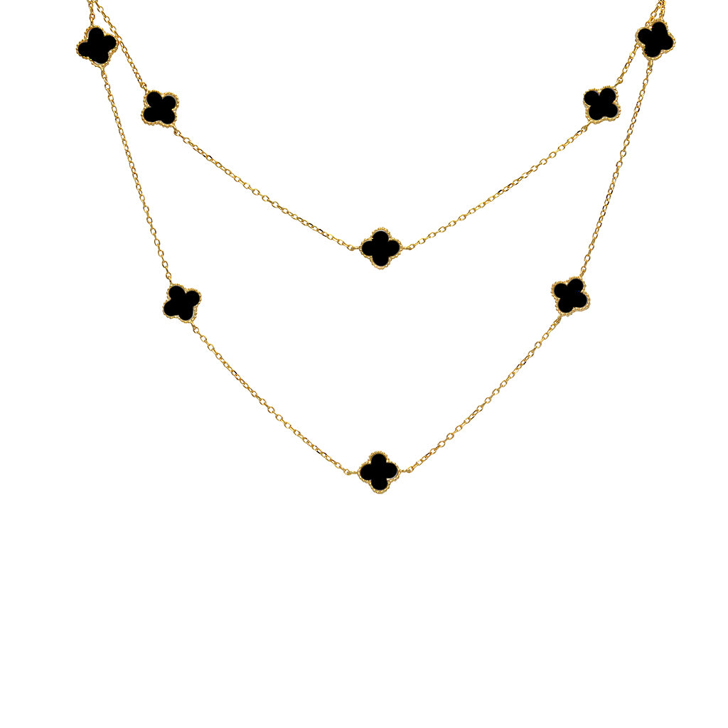 Clover long necklace