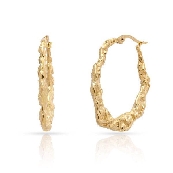 Zayla textured hoop earrings