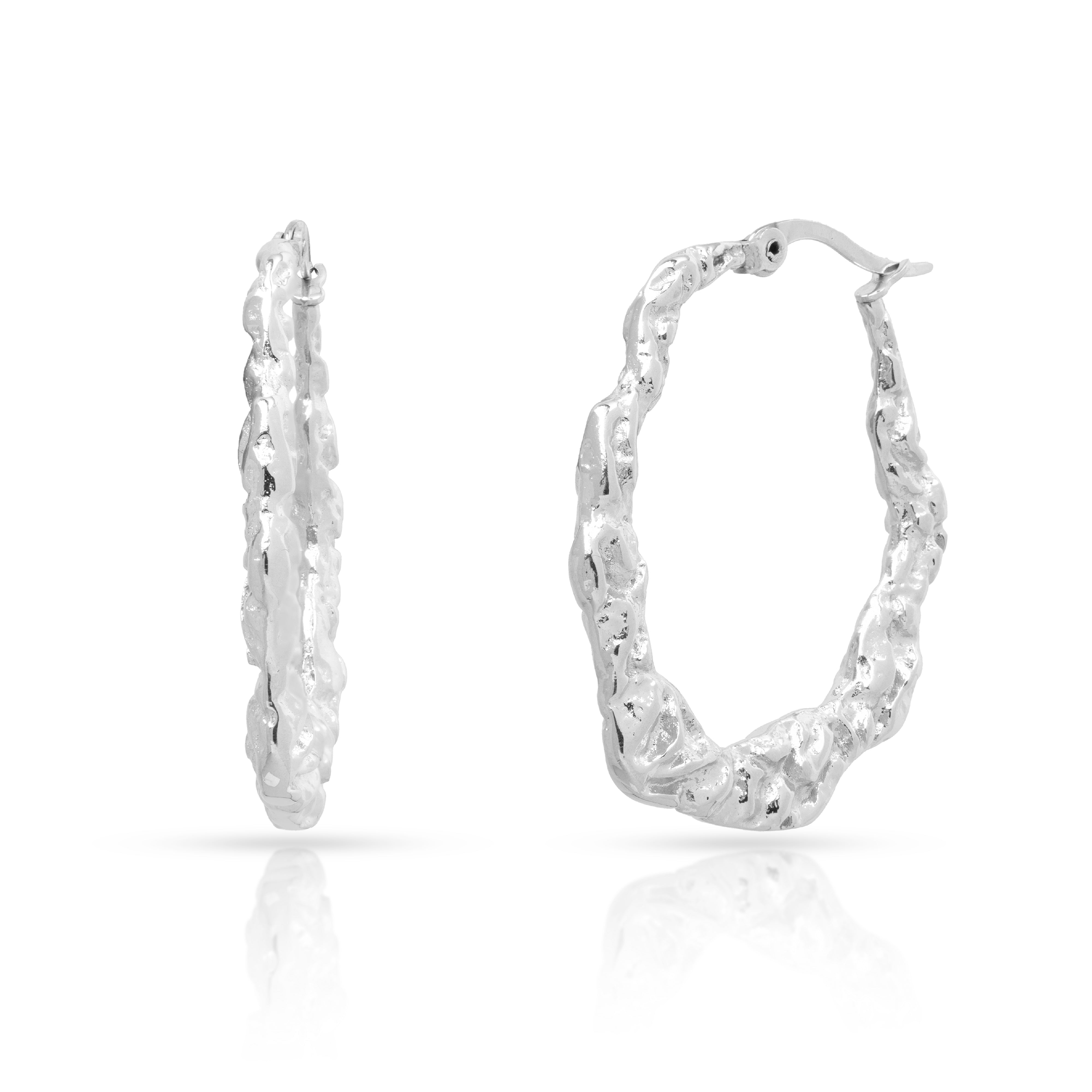 Zayla textured hoop earrings