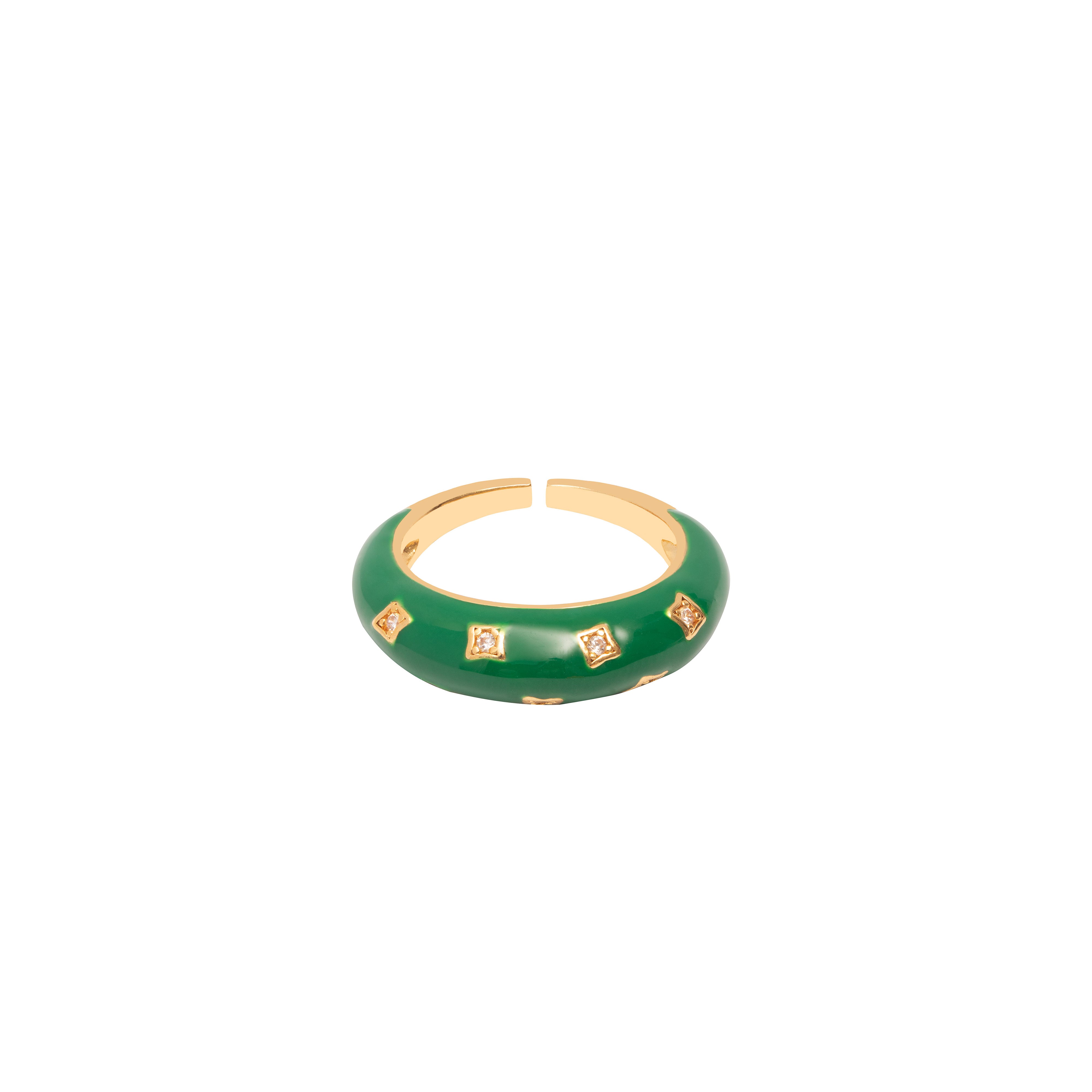 Agata enamel ring