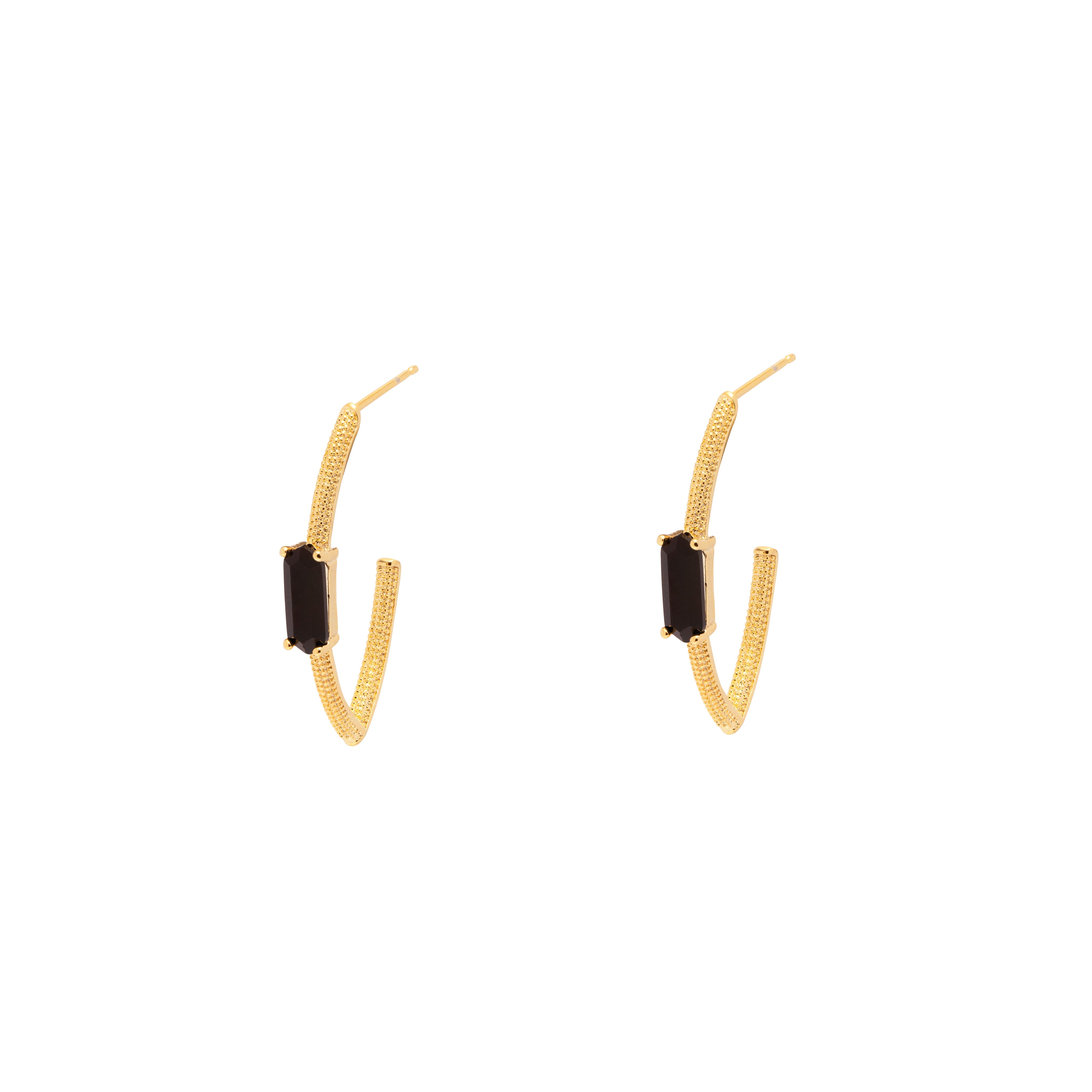 Alden gold & black hoops