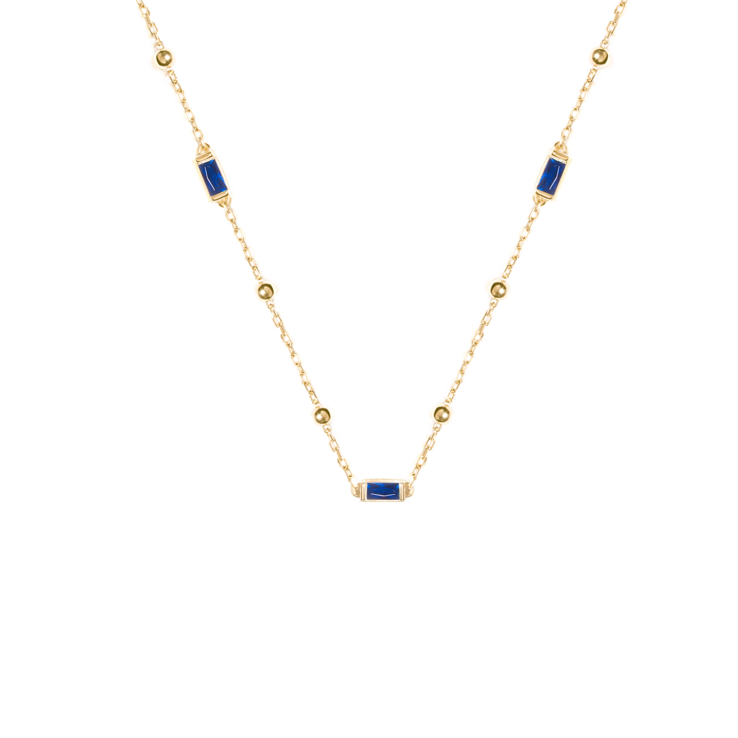 Alo baguette crystal necklace