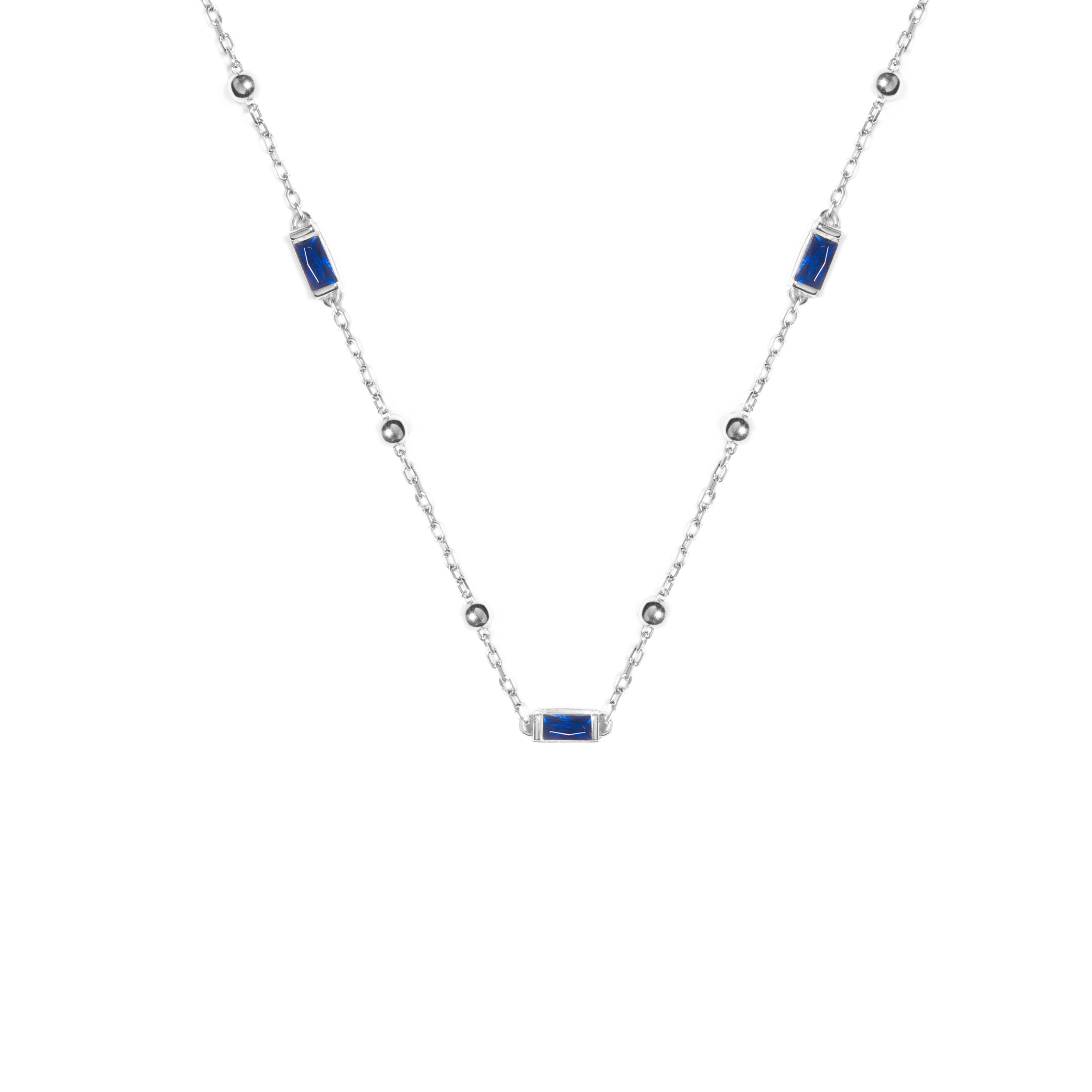 Alo baguette crystal necklace