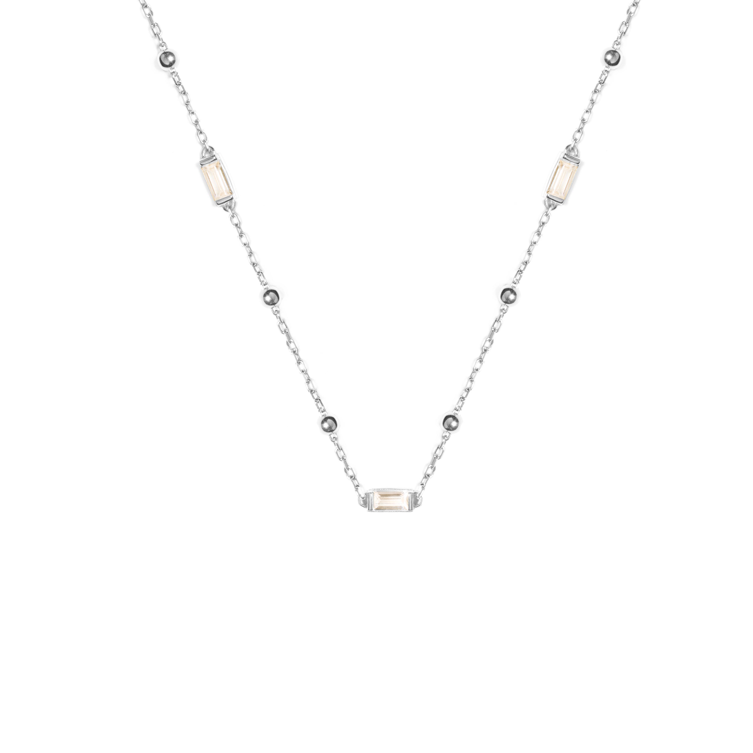 Alo baguette crystal necklace