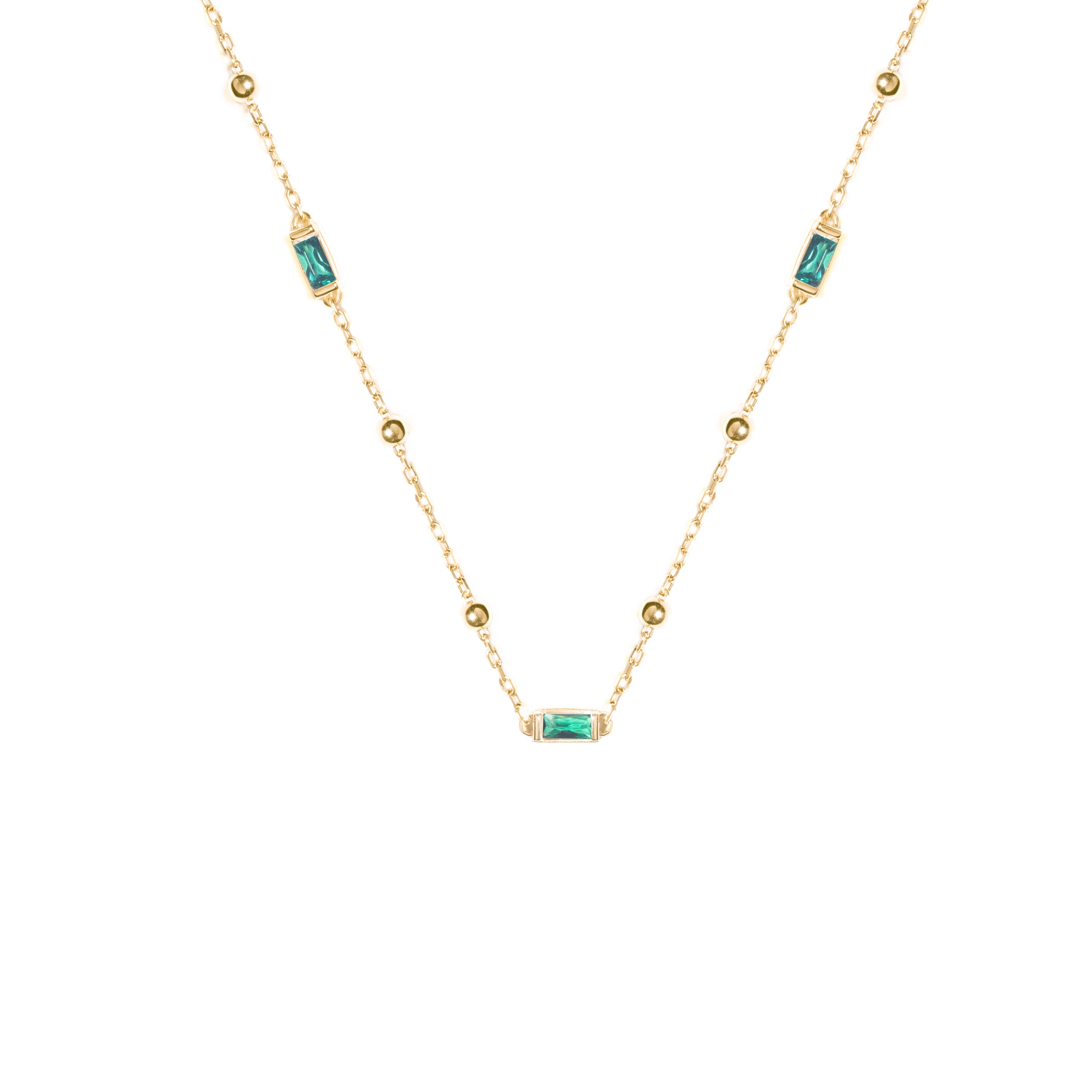 Alo baguette crystal necklace