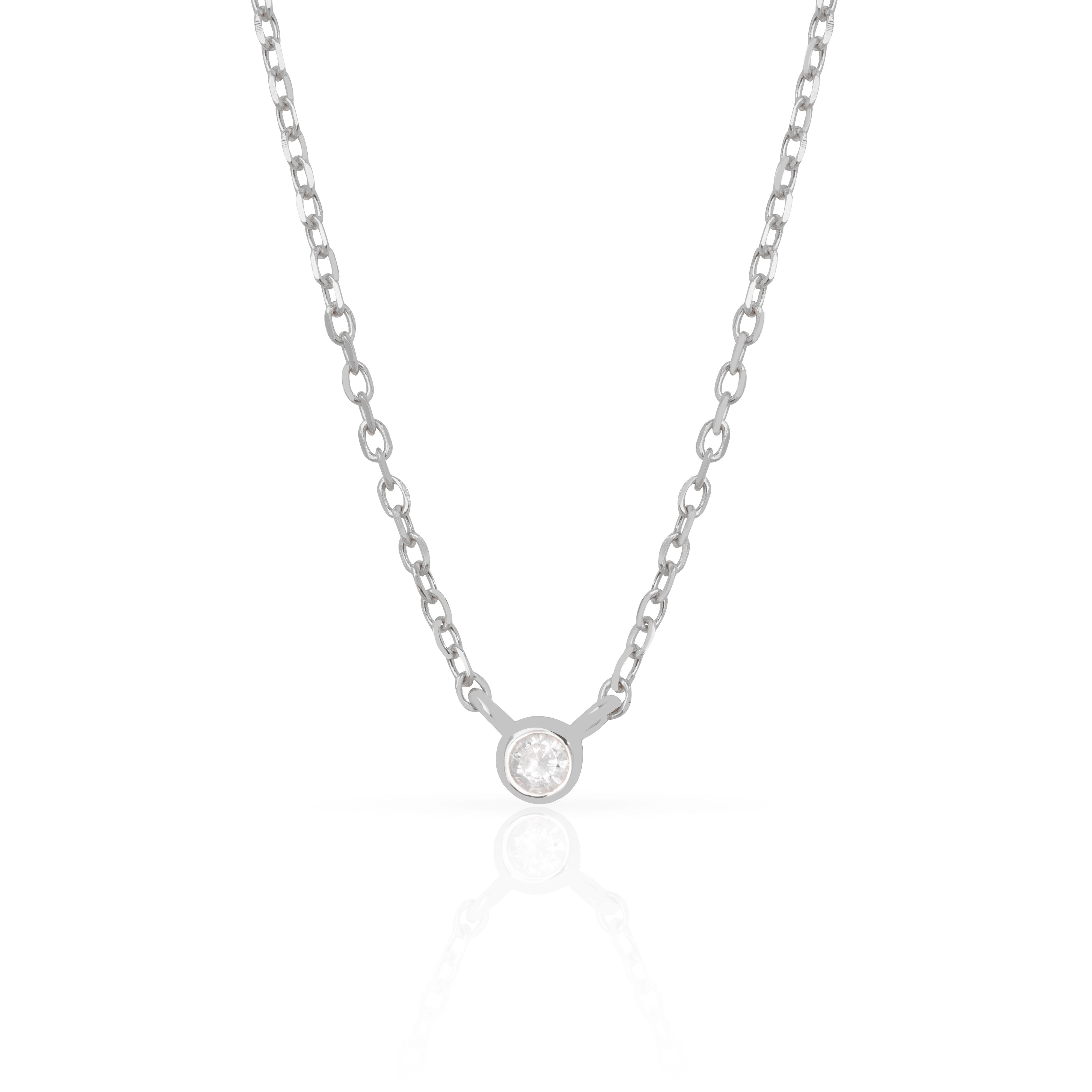 Anya bezel cubic zirconia pendant