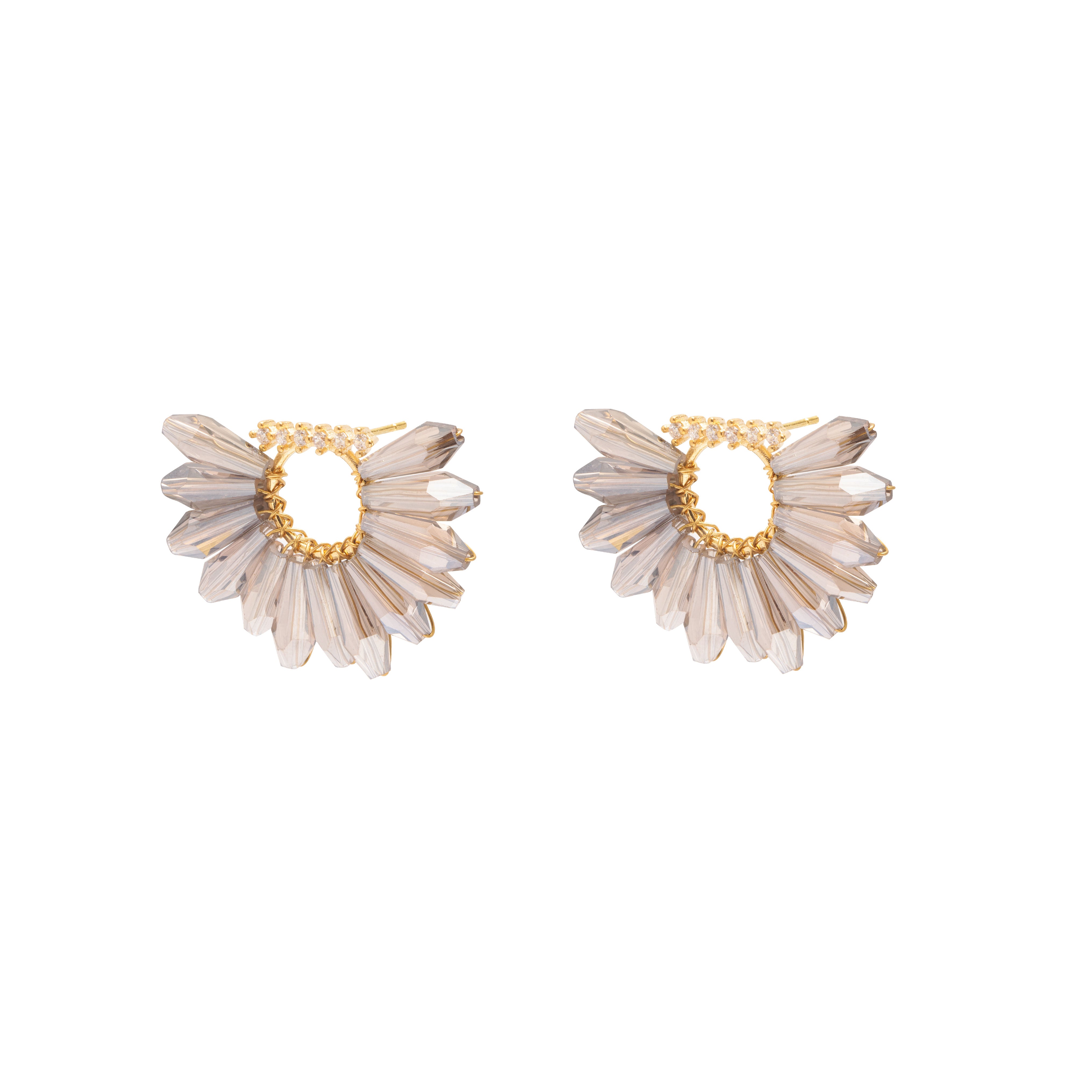 Birdle feather stud earrings