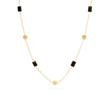 Mehi semi-precious stone gold necklace