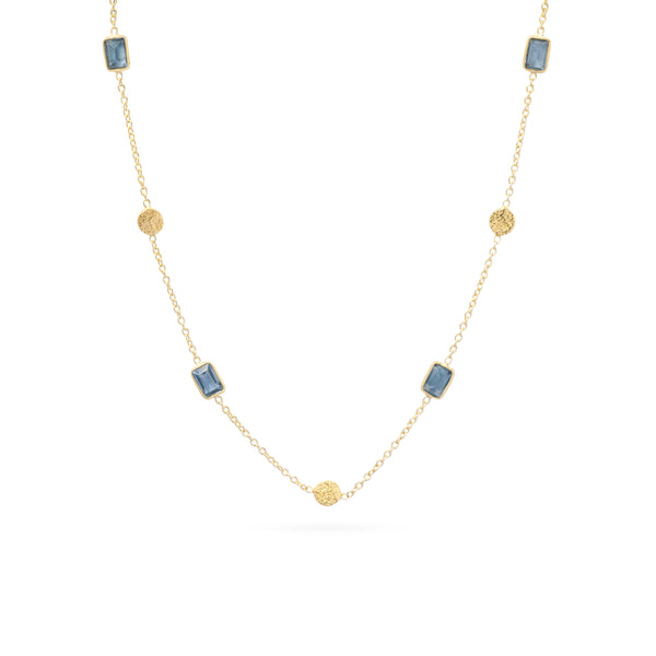 Mehi semi-precious stone gold necklace