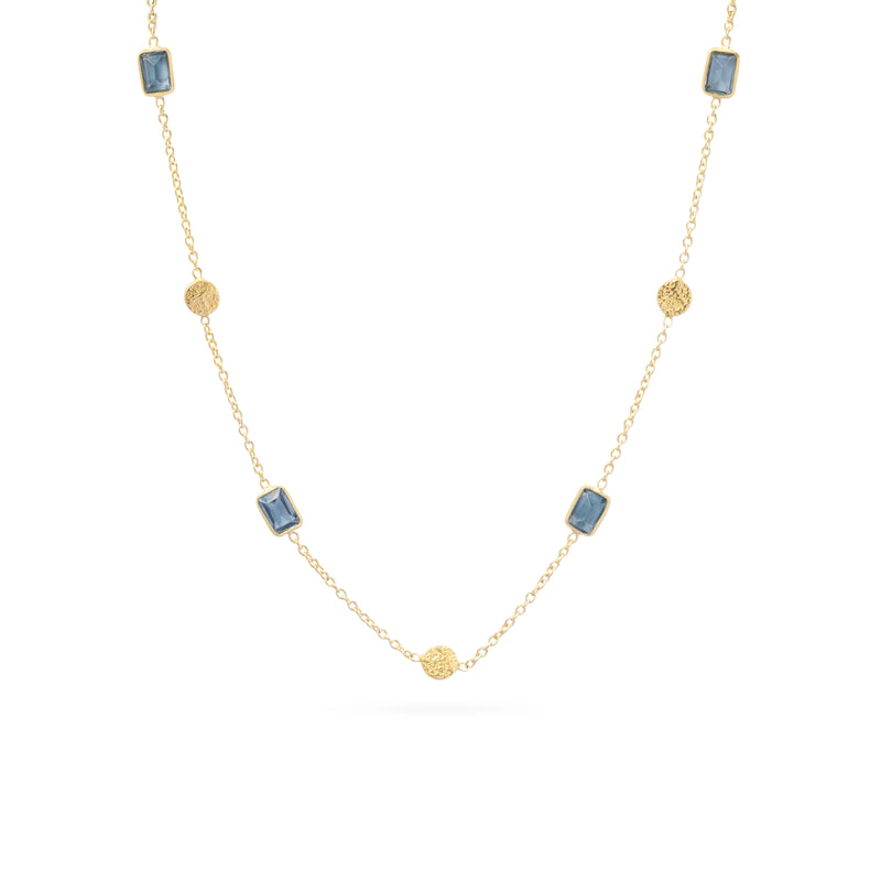 Mehi semi-precious stone gold necklace