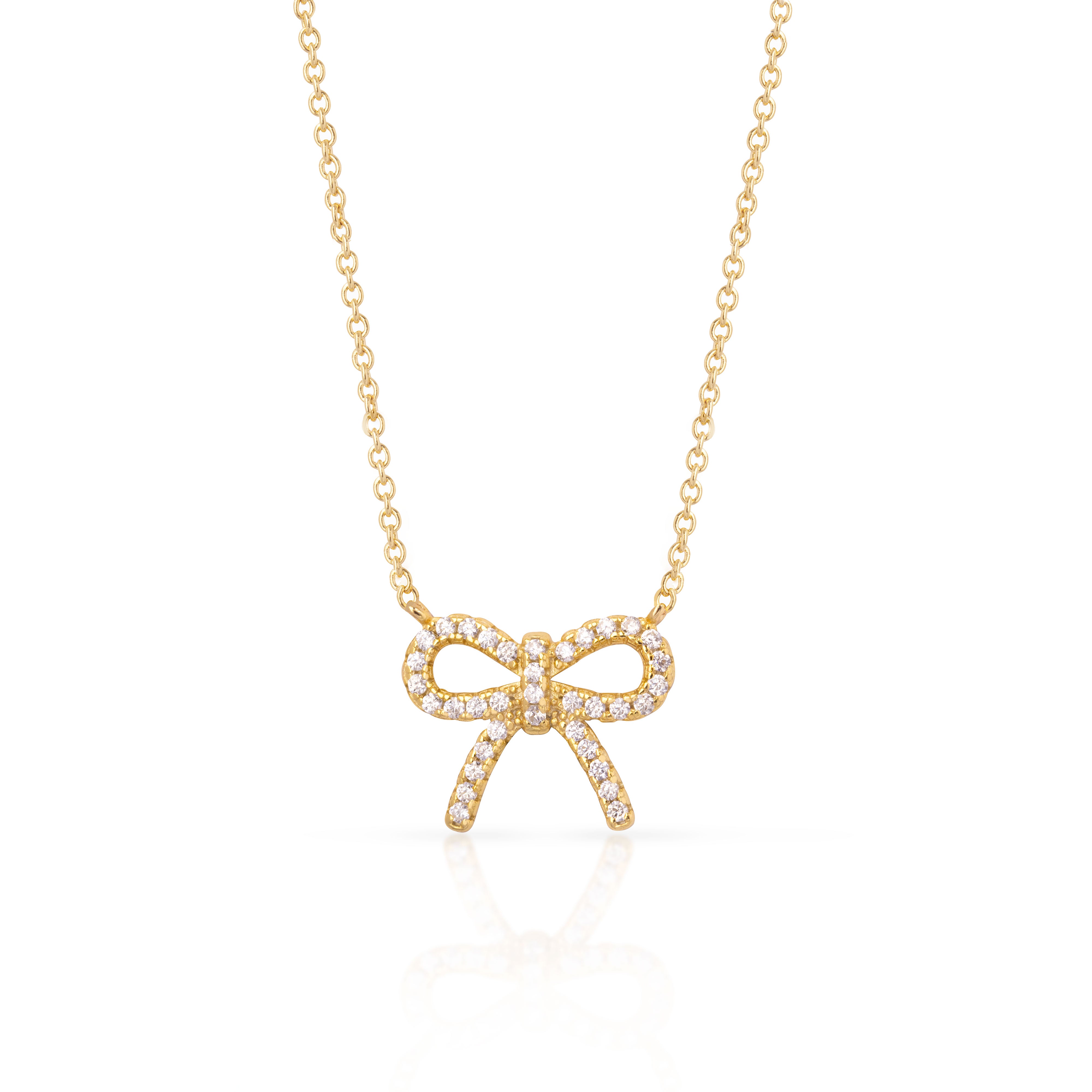 Bow pendant cz