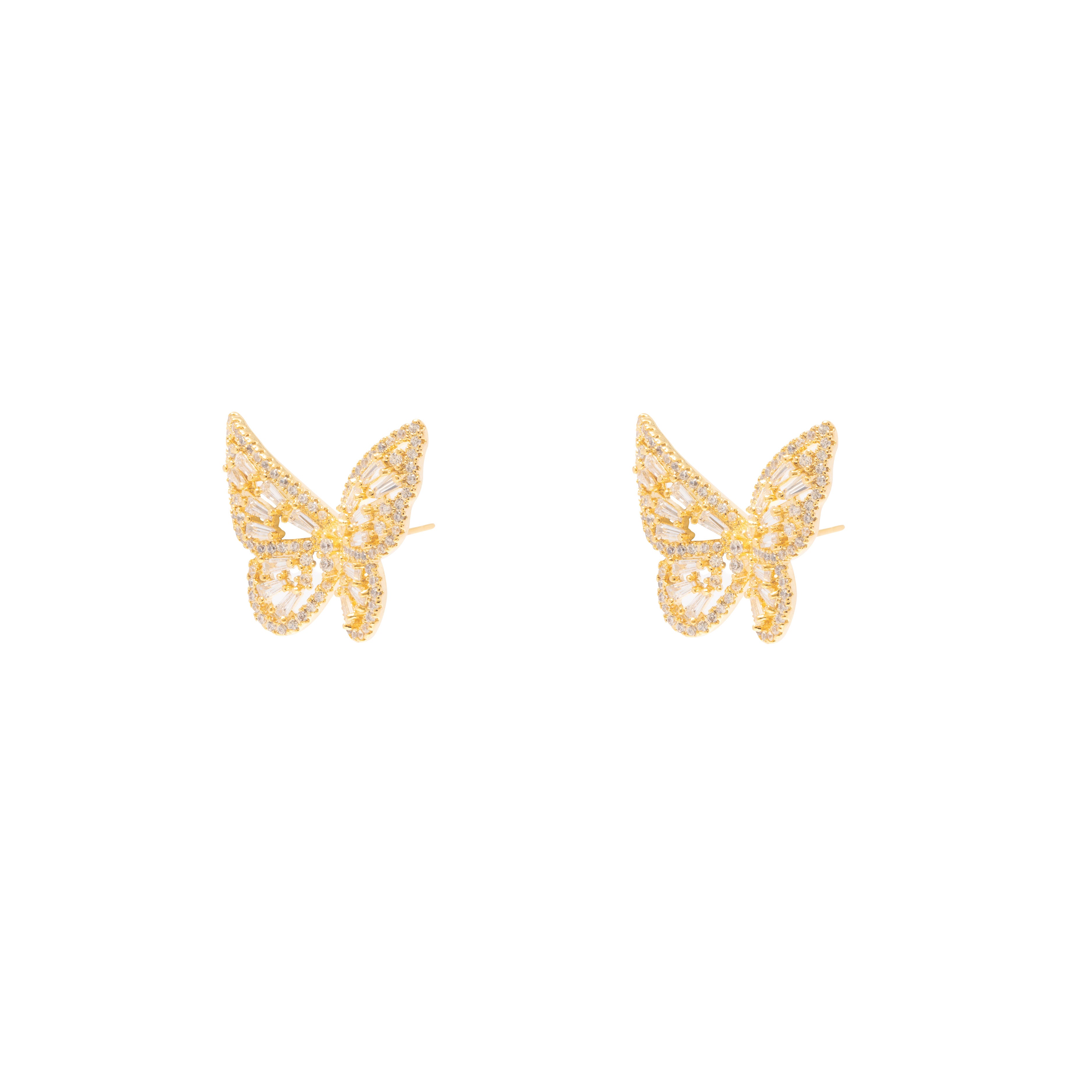 Butterfly filigree crystal studs