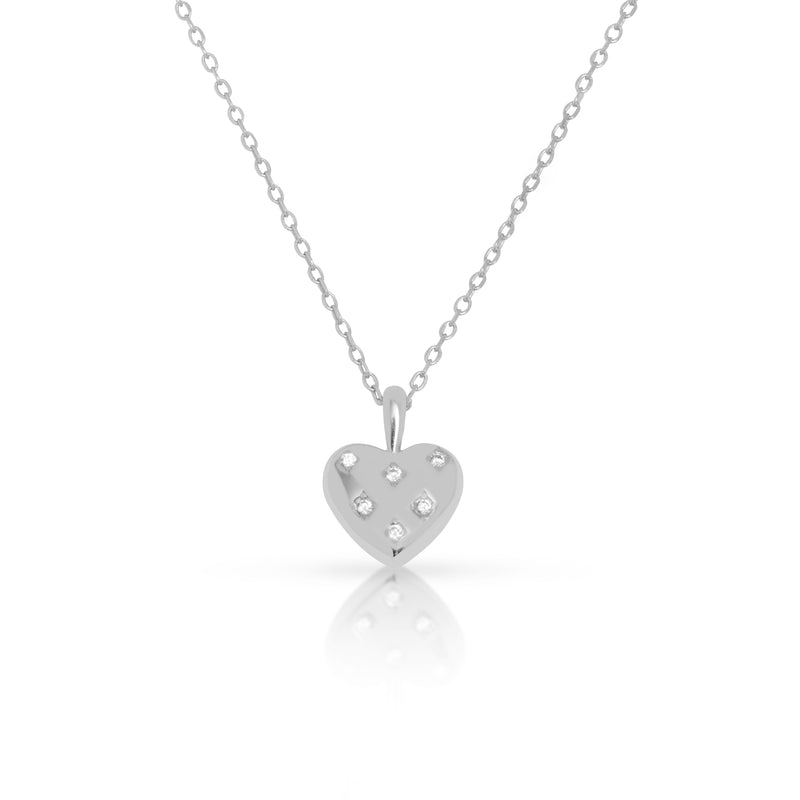 Calby heart cubic zirconia pendant