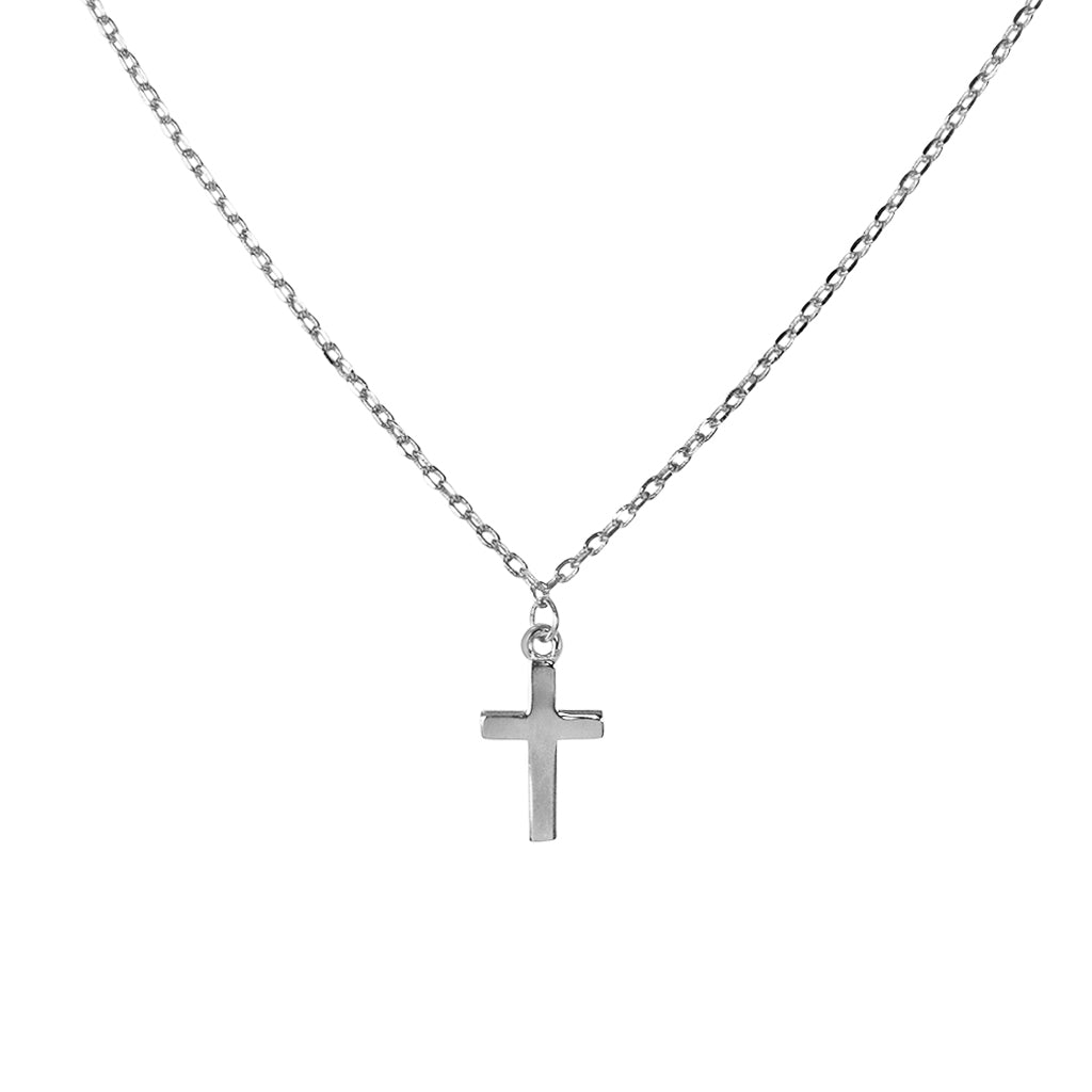 Cross plain necklace