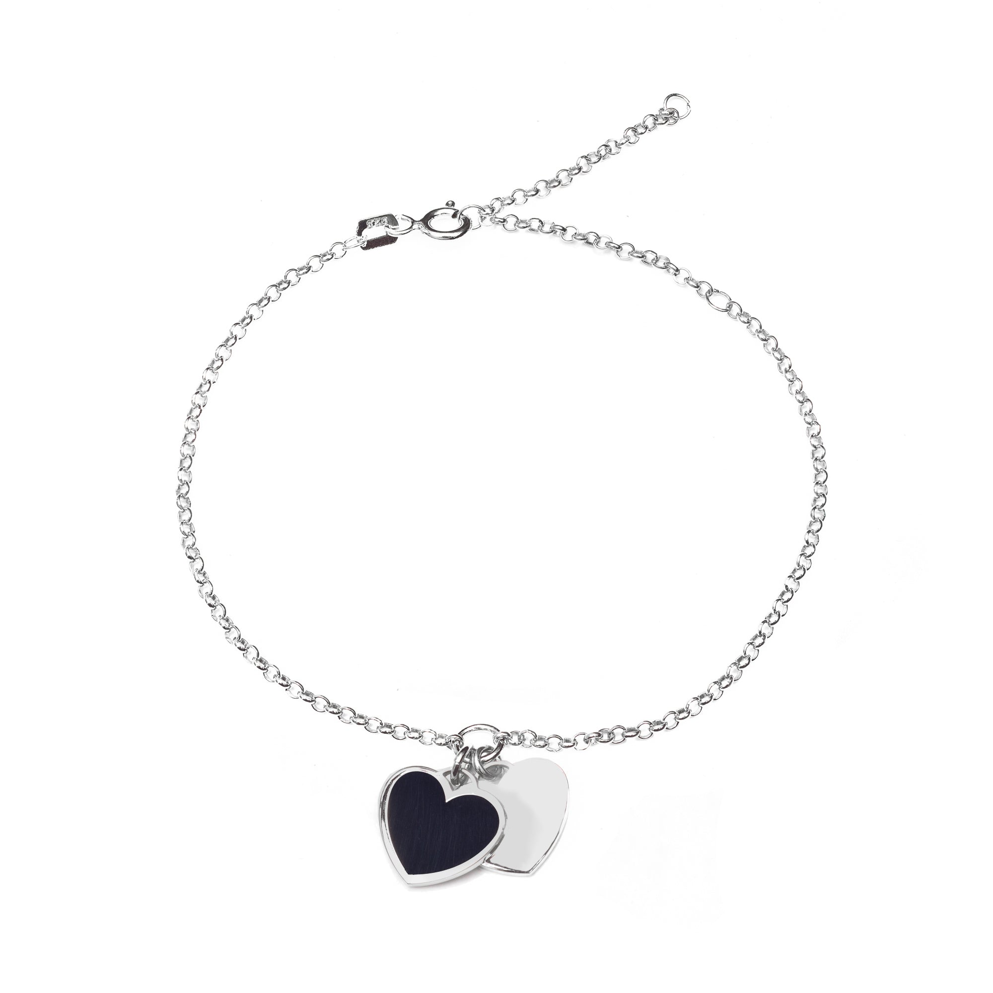 Cupid heart enamel bracelet