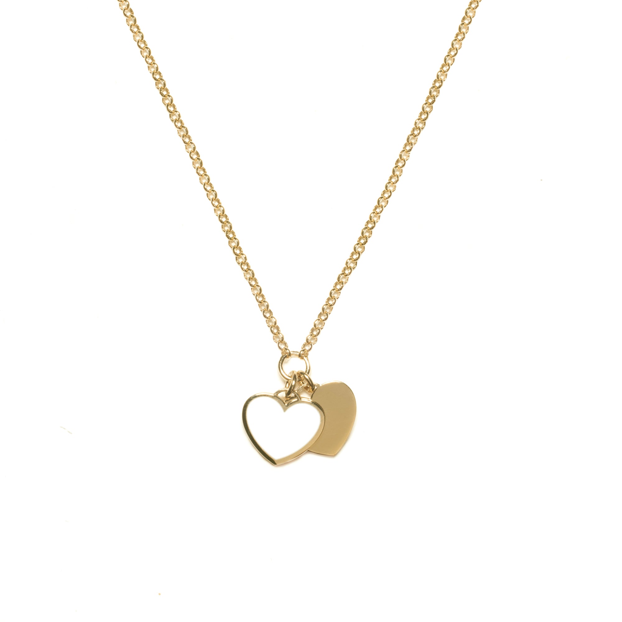 Cupid heart enamel necklace