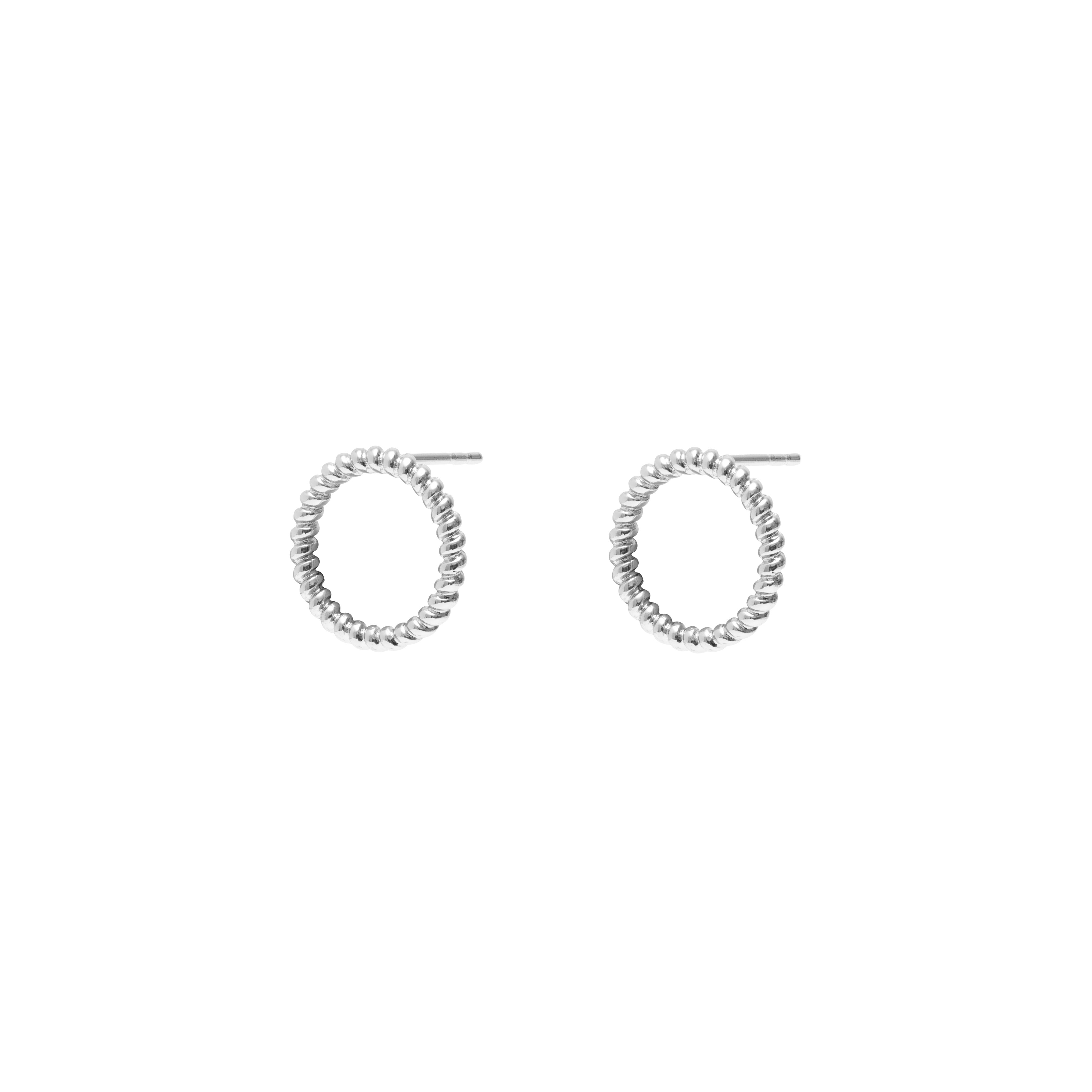 Ebra twist hollow gold studs