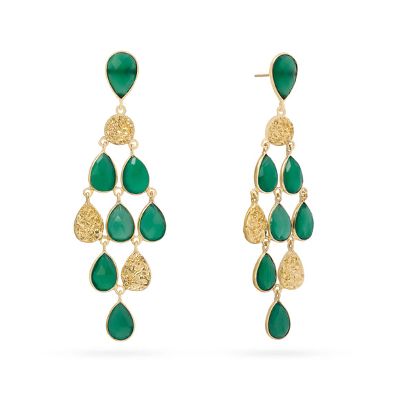 Zahra semi-precious stone earrings