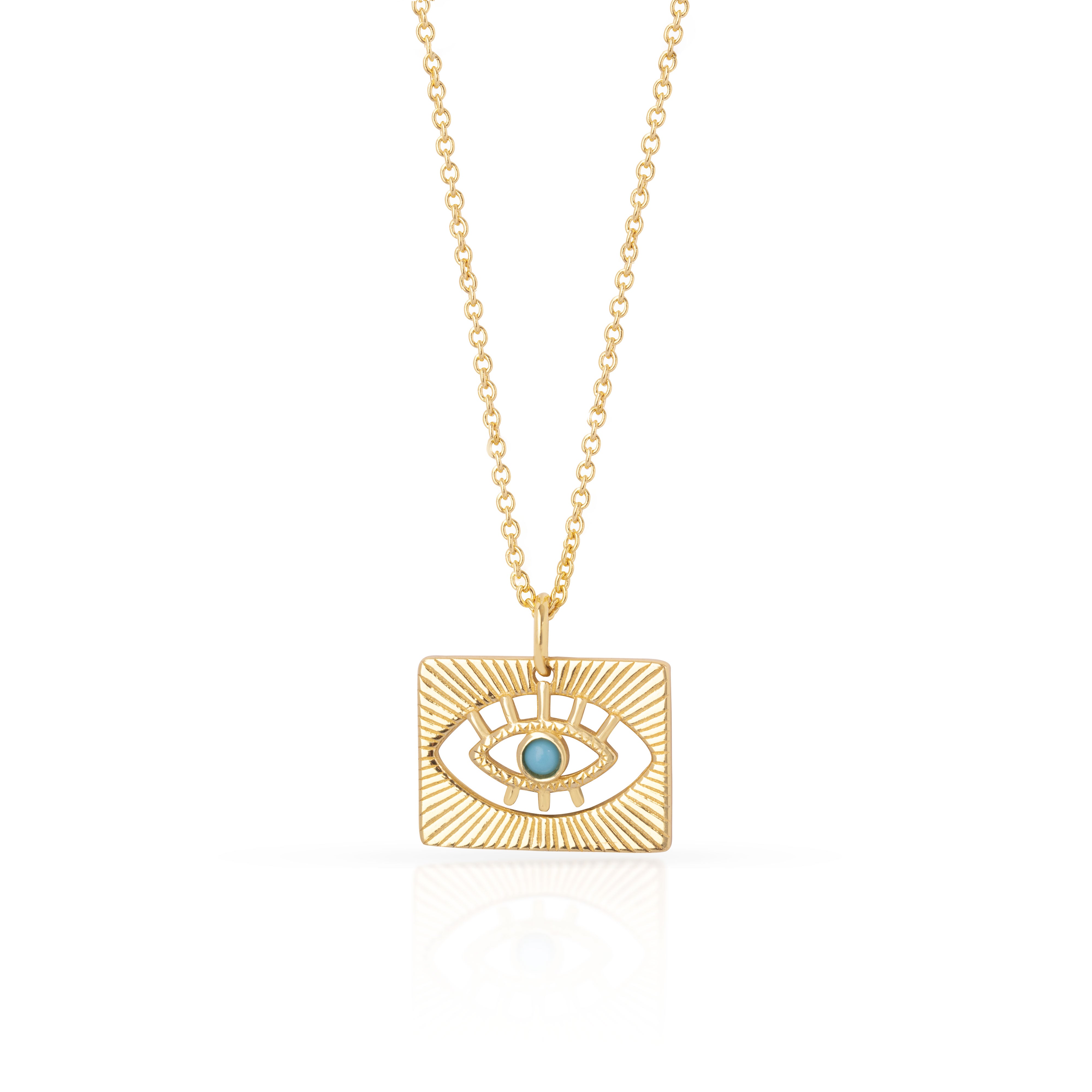 Jewel evil eye pendant