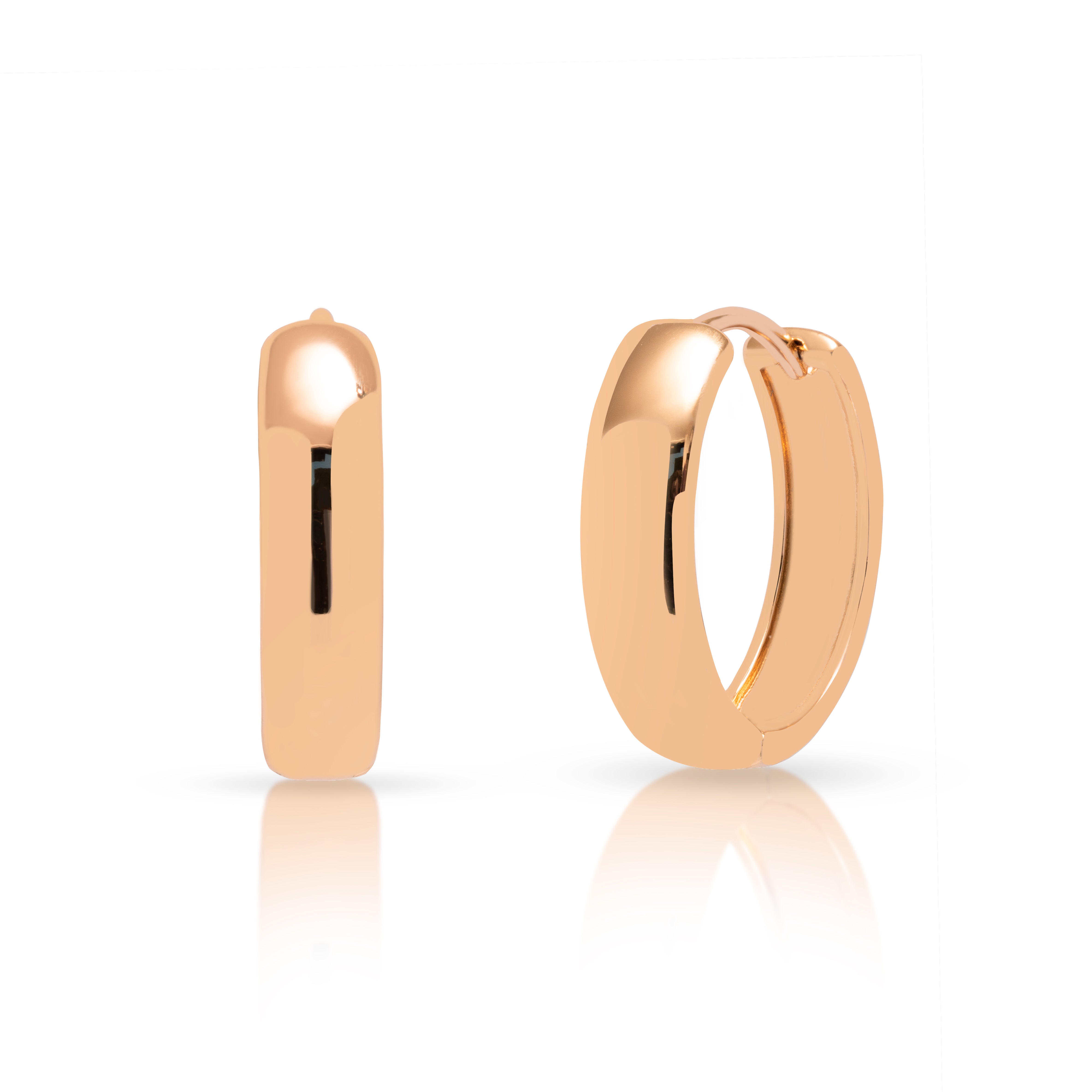 Gibson rose gold hoop earrings