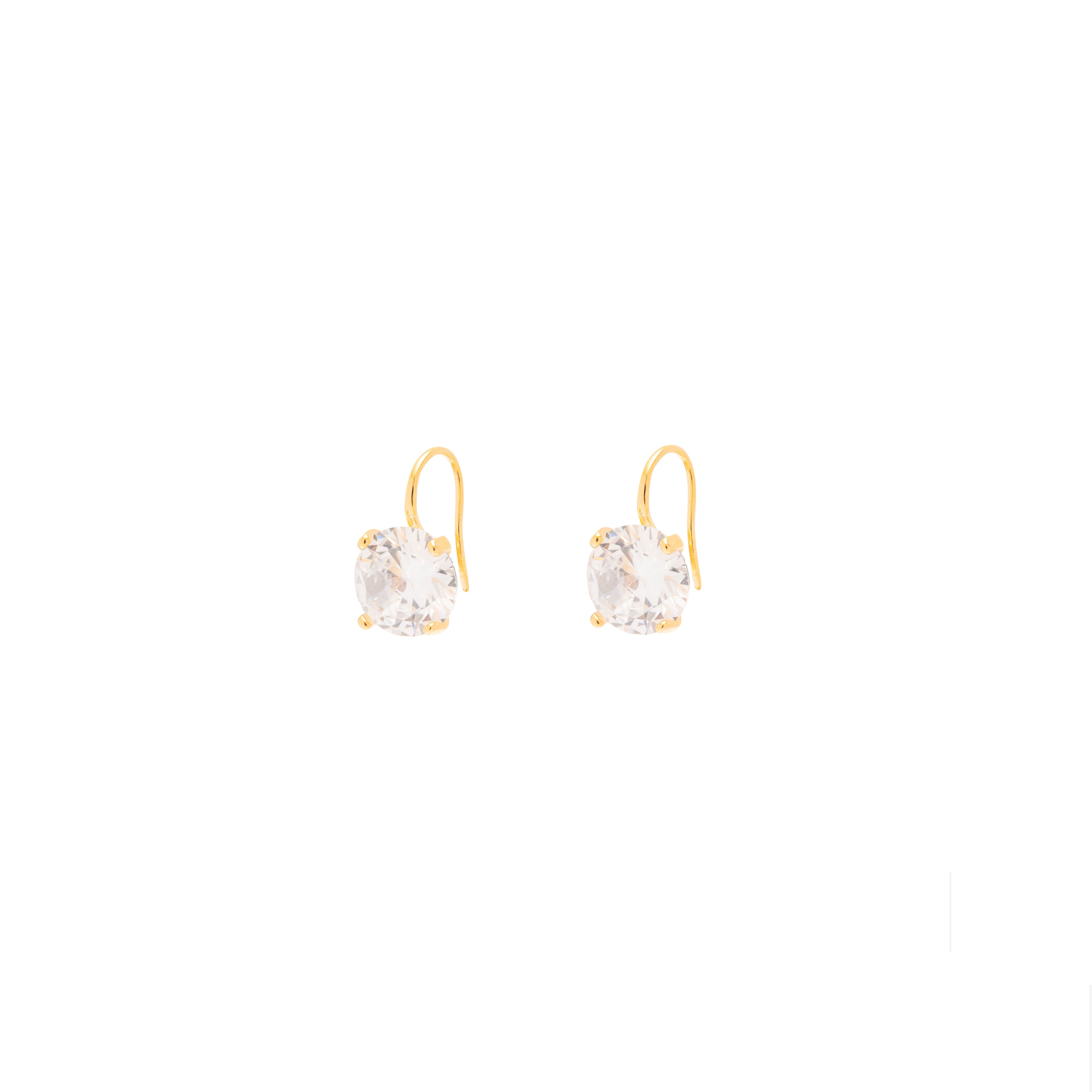 Giny crystal small round earrings