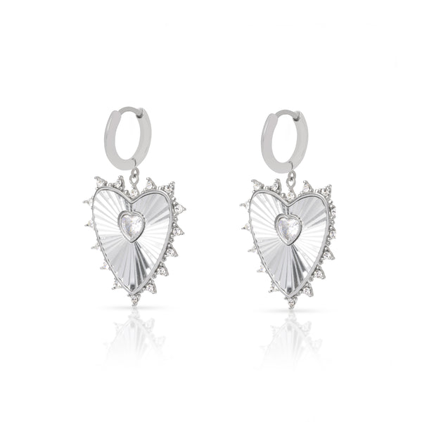 Dalia heart hoop earrings