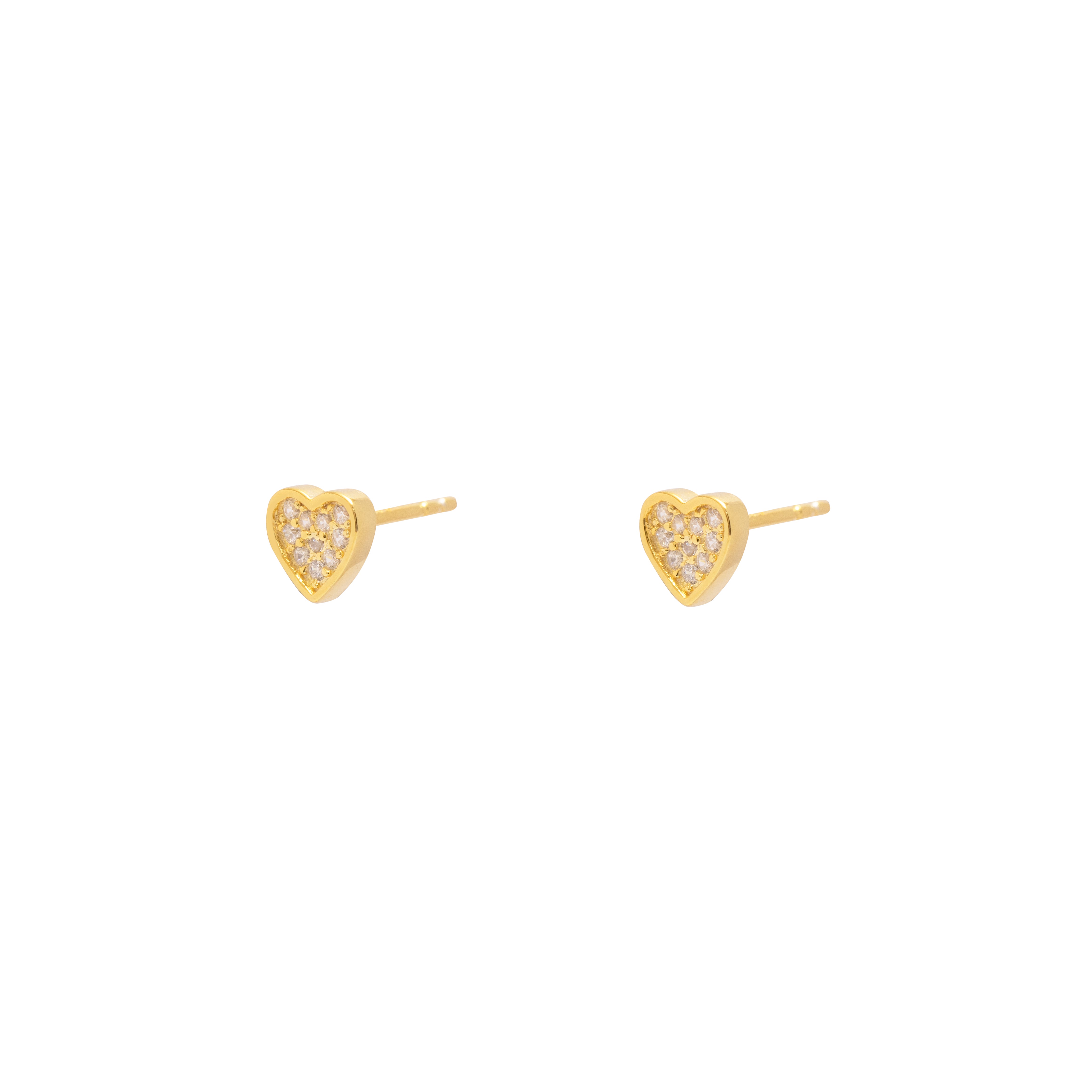 Anda pave heart studs