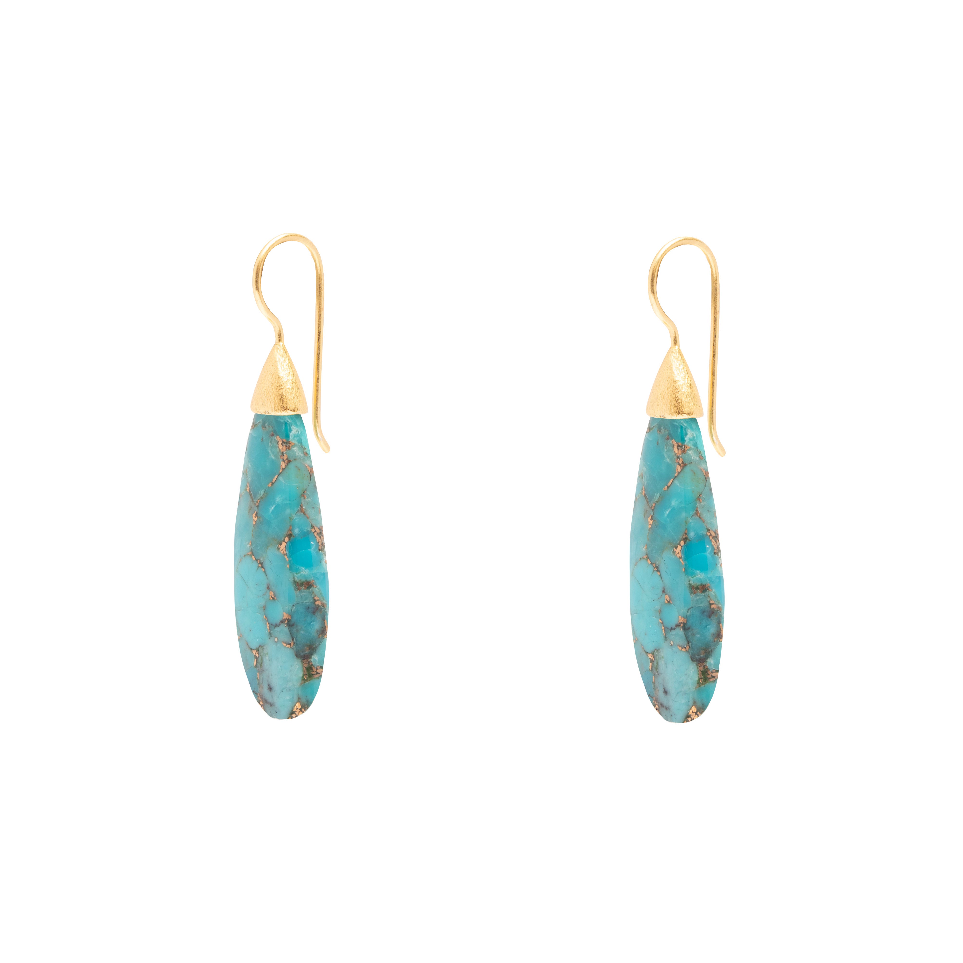 Imogen teardrop semi-precious earrings