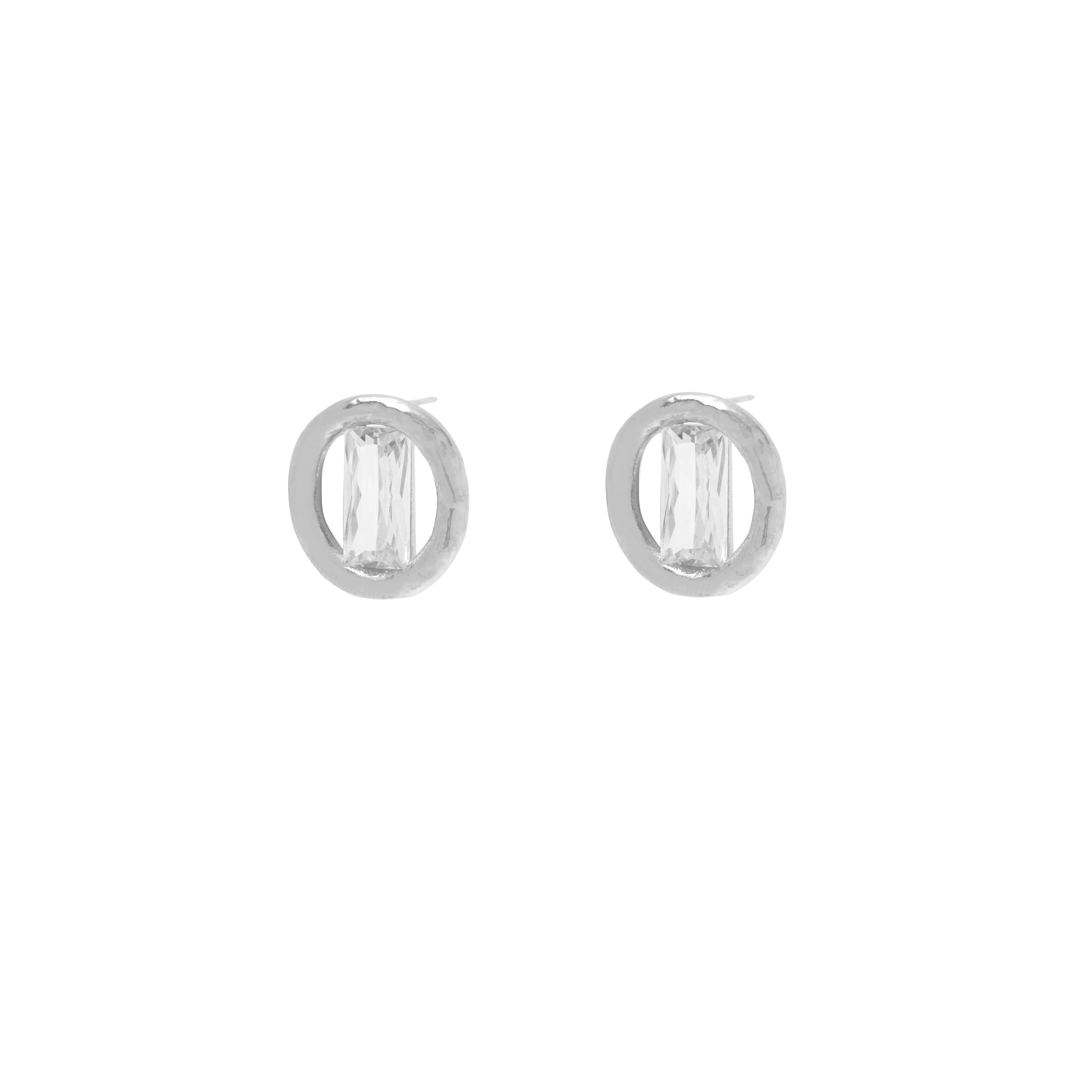 Irka round crystal studs