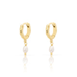 Kleio pearl hoop earrings