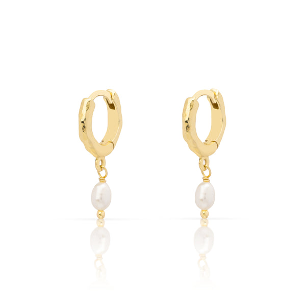 Kleio pearl hoop earrings