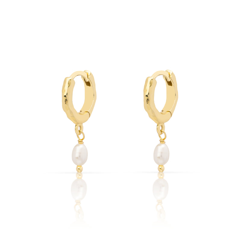 Kleio pearl hoop earrings