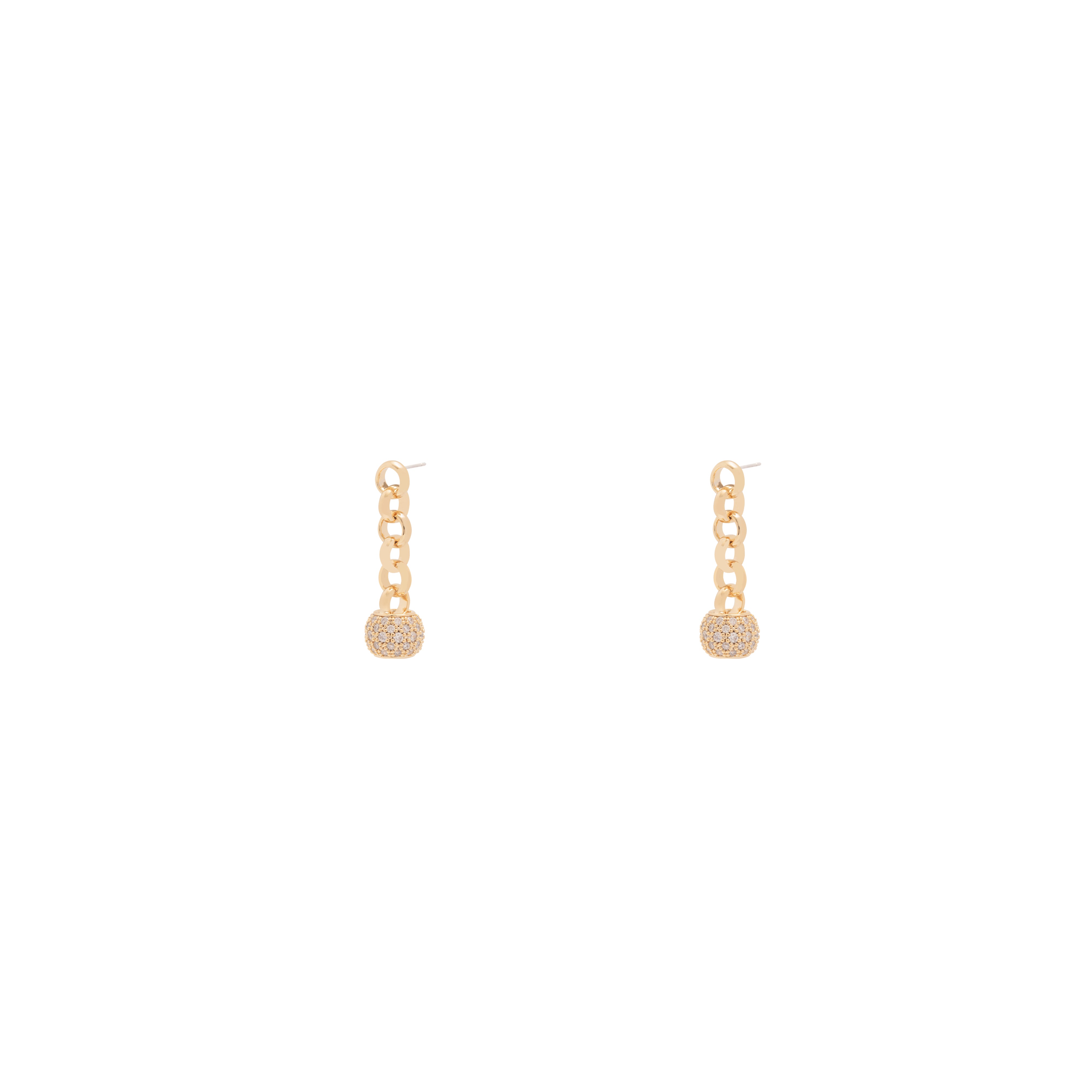 Merle chain ball earrings