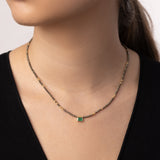 Nava semi-precious stone gold necklace